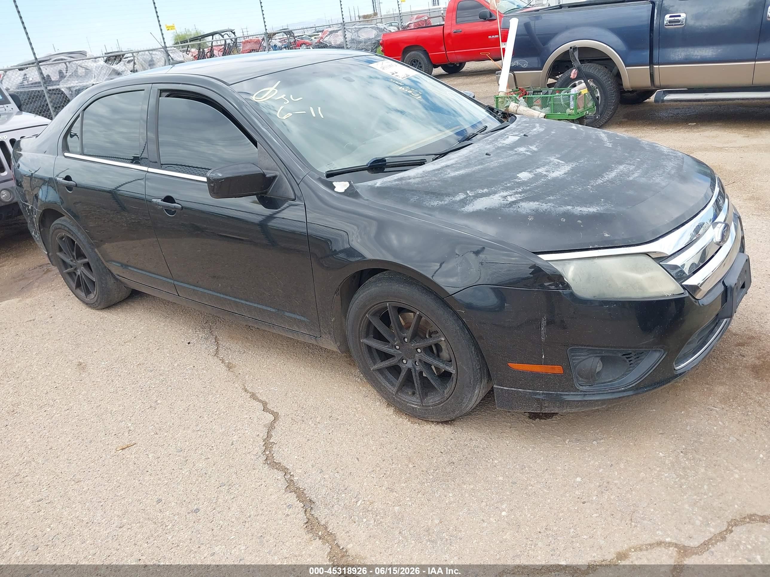 2010 Ford Fusion Se Black vin: 3FAHP0HA1AR169396