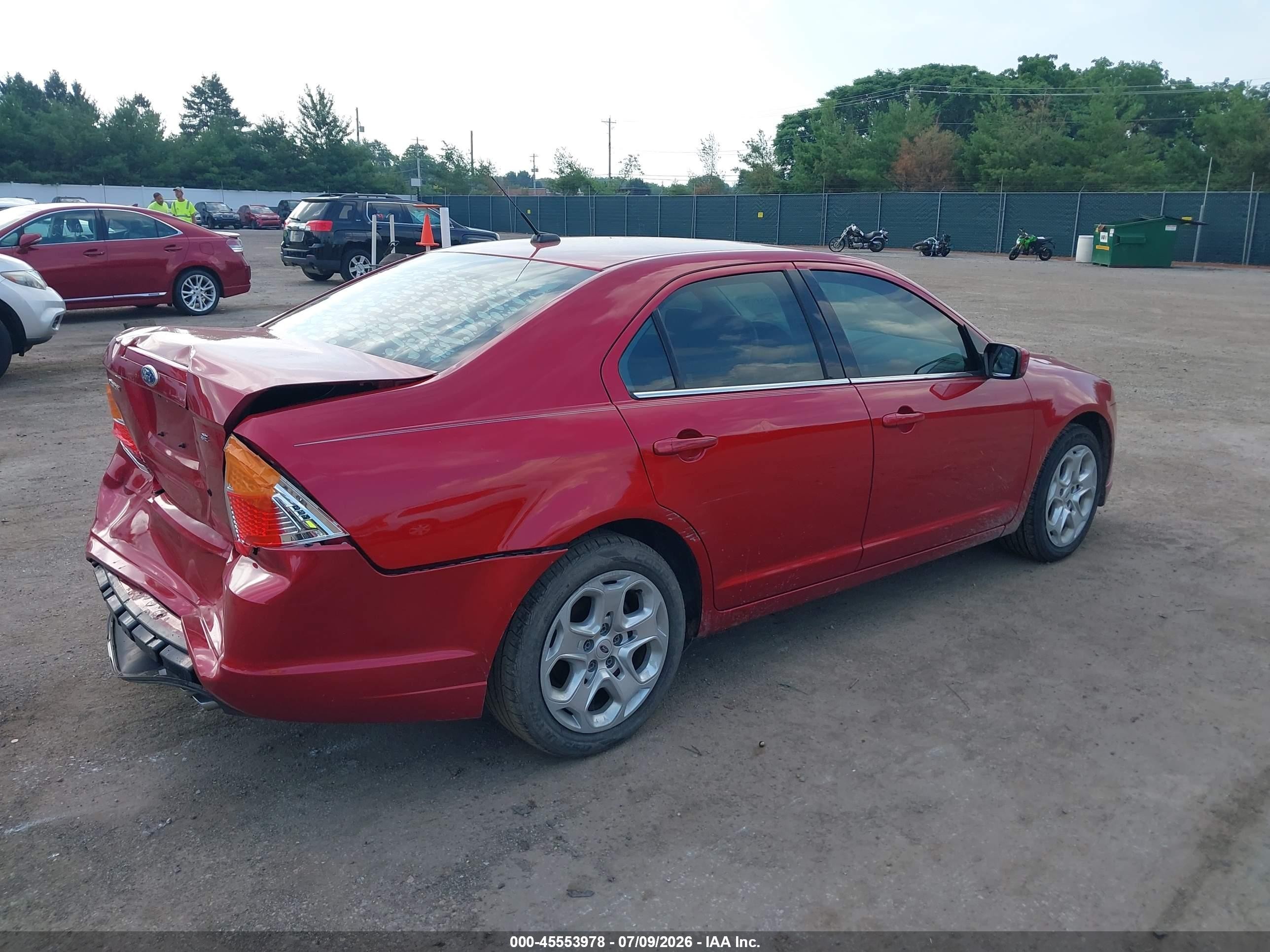 2010 Ford Fusion Se Red vin: 3FAHP0HA1AR408638