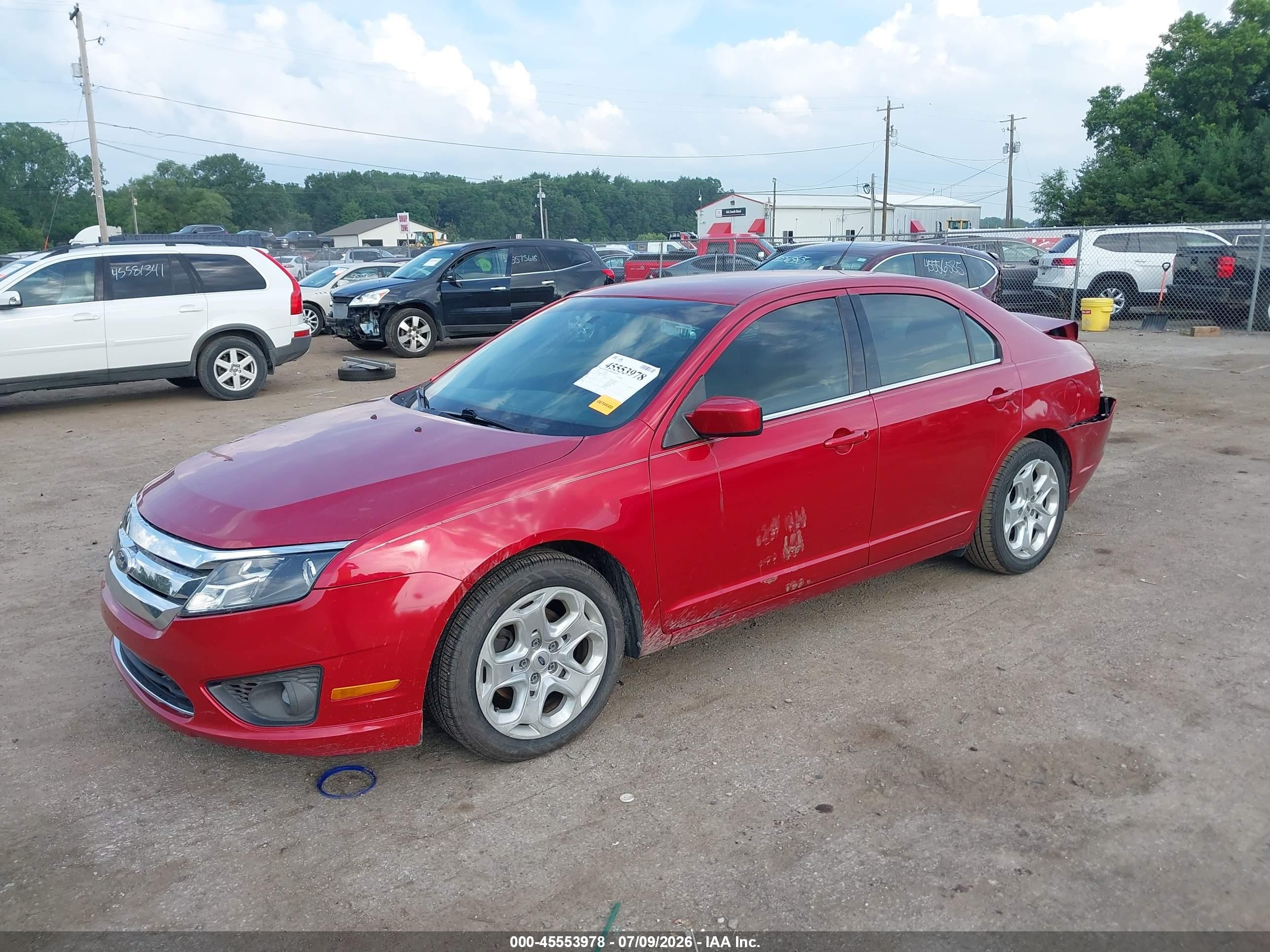 2010 Ford Fusion Se Red vin: 3FAHP0HA1AR408638