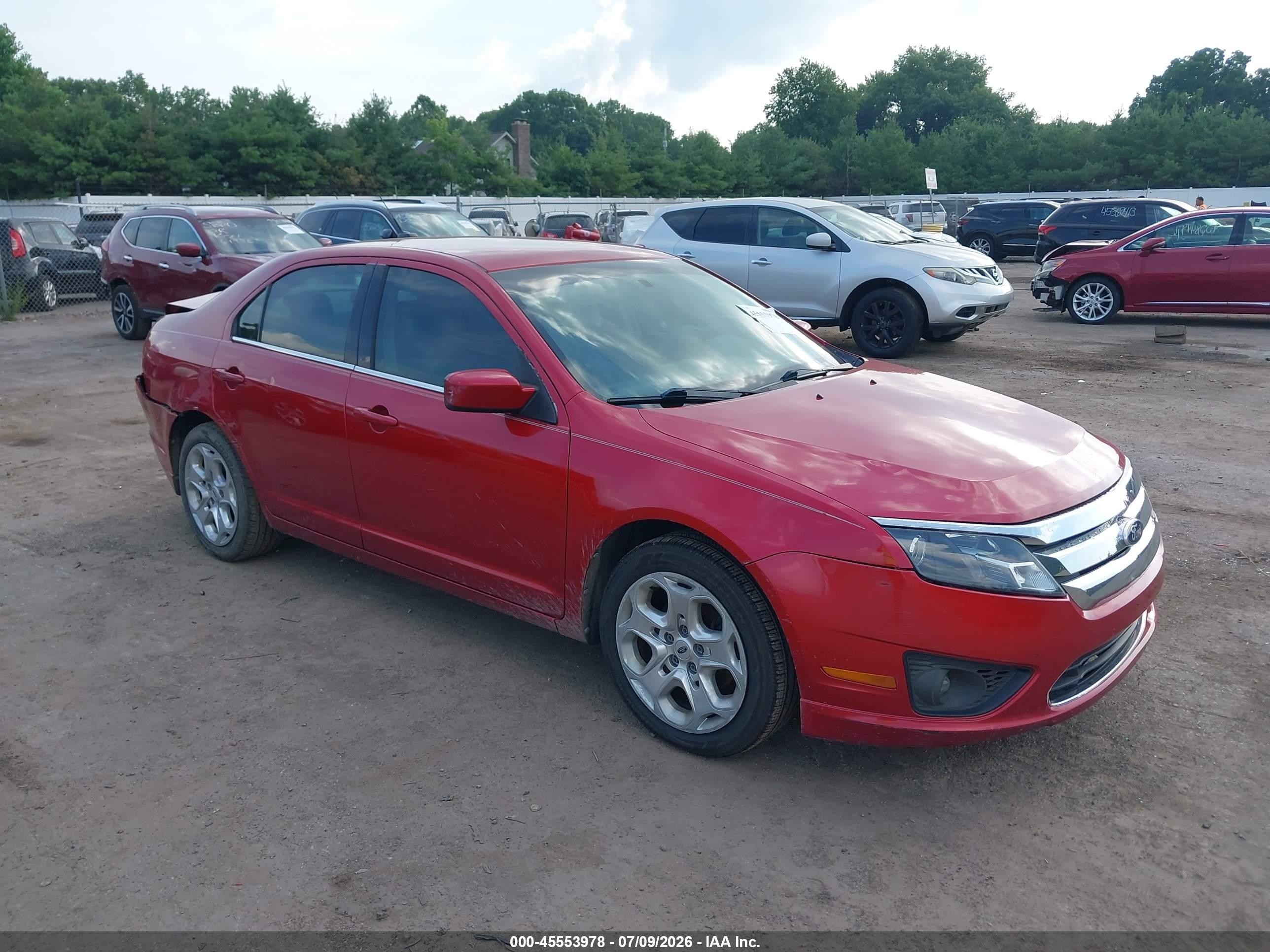 2010 Ford Fusion Se Red vin: 3FAHP0HA1AR408638