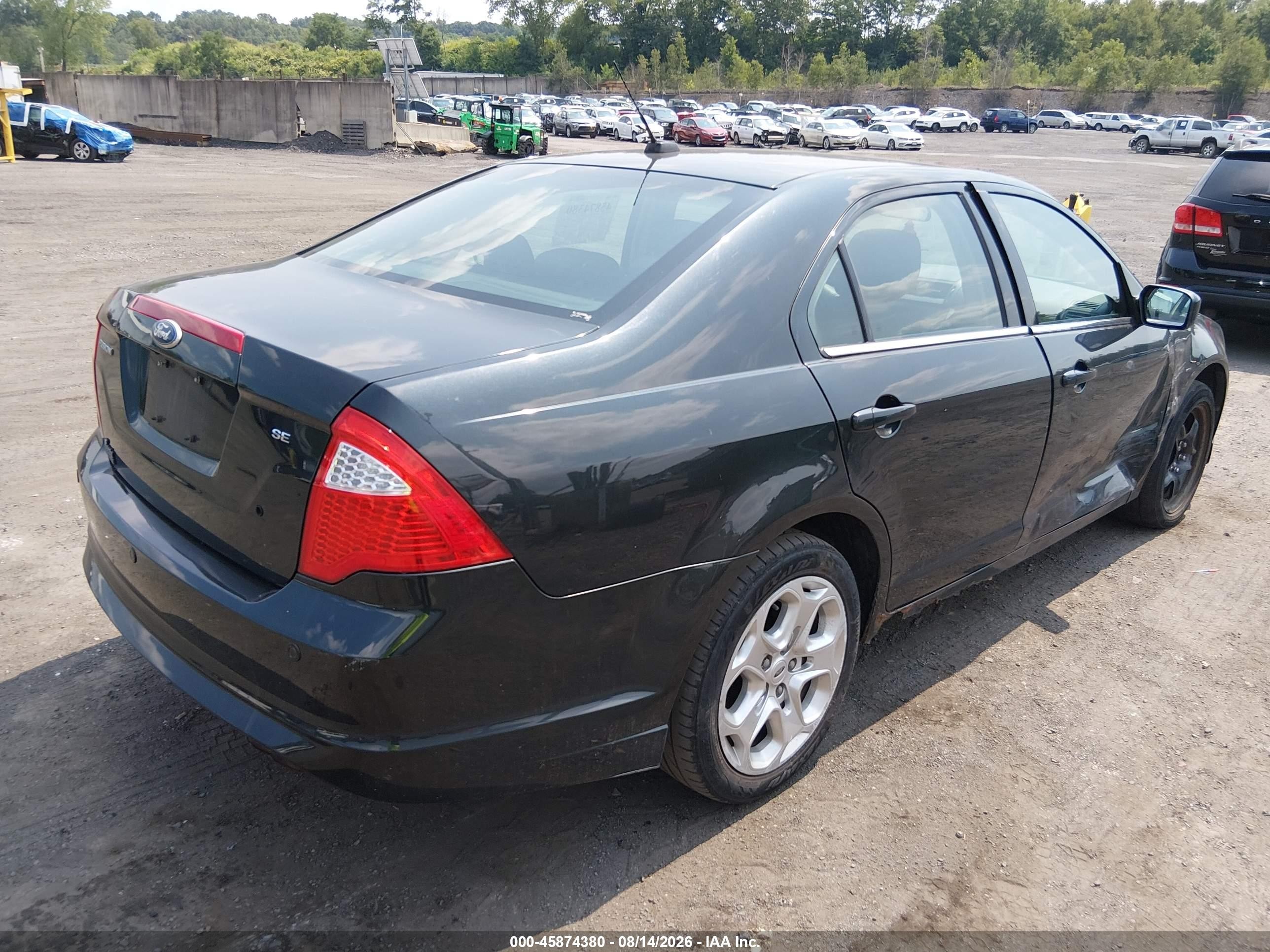 2010 Ford Fusion Se Black vin: 3FAHP0HA1AR418389