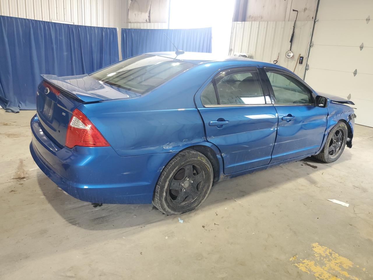 2011 Ford Fusion Se Blue vin: 3FAHP0HA1BR106428 Damage: Right Qtr Panel, Dent(S) W/ Paint Dmg, > 12 Inches