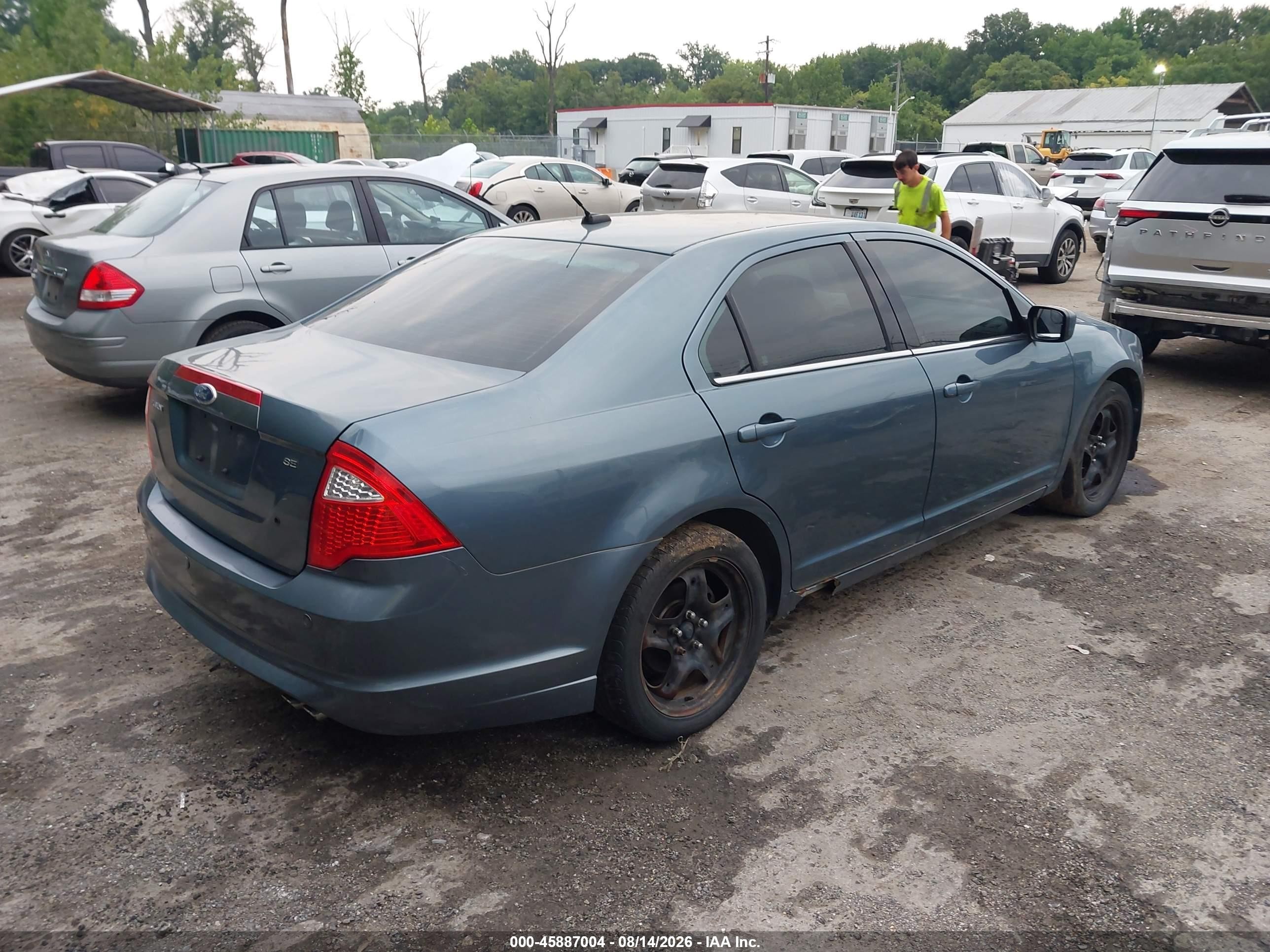 2011 Ford Fusion Se Light Blue vin: 3FAHP0HA1BR117798