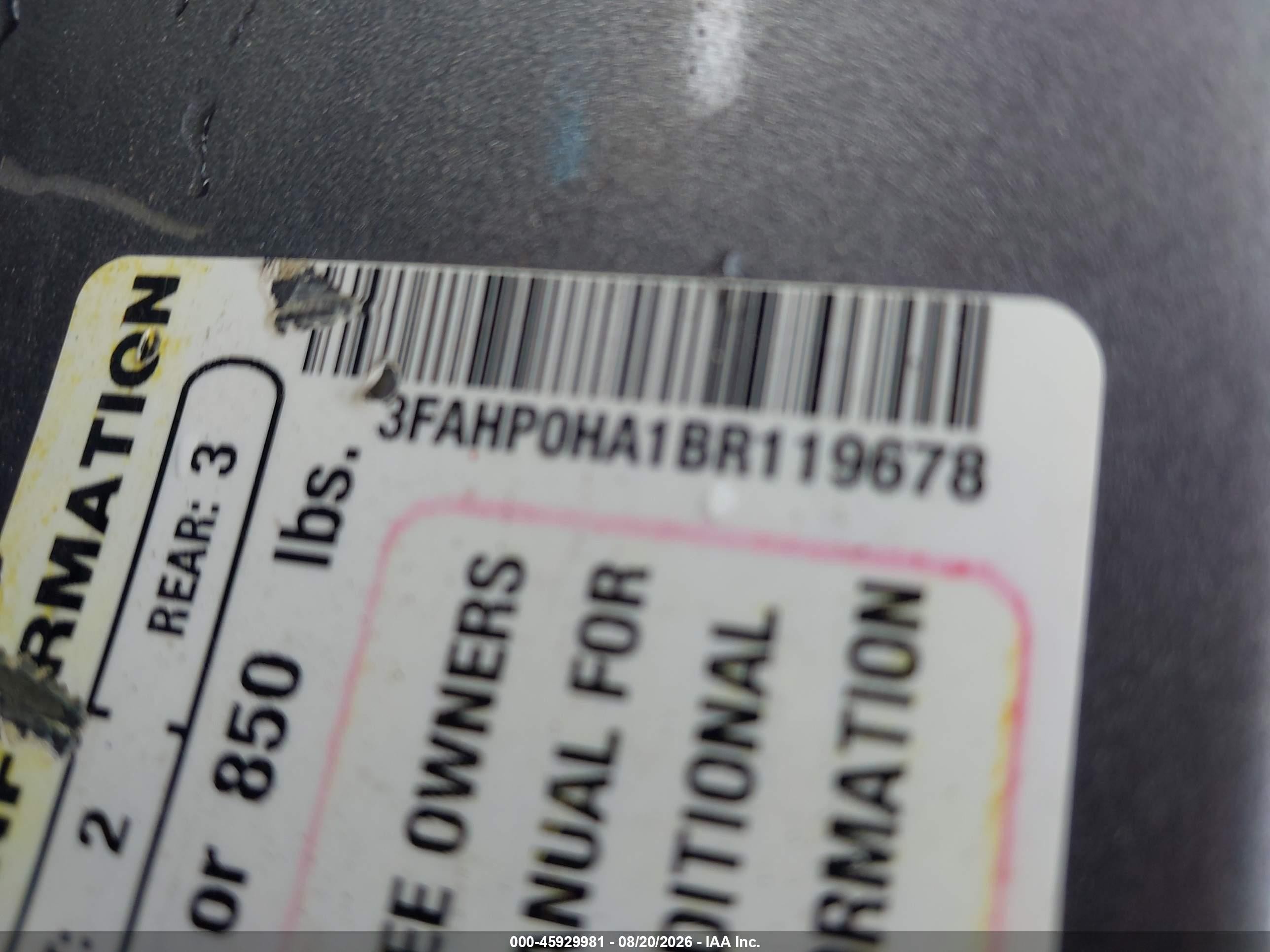 2011 Ford Fusion Se Gray vin: 3FAHP0HA1BR119678