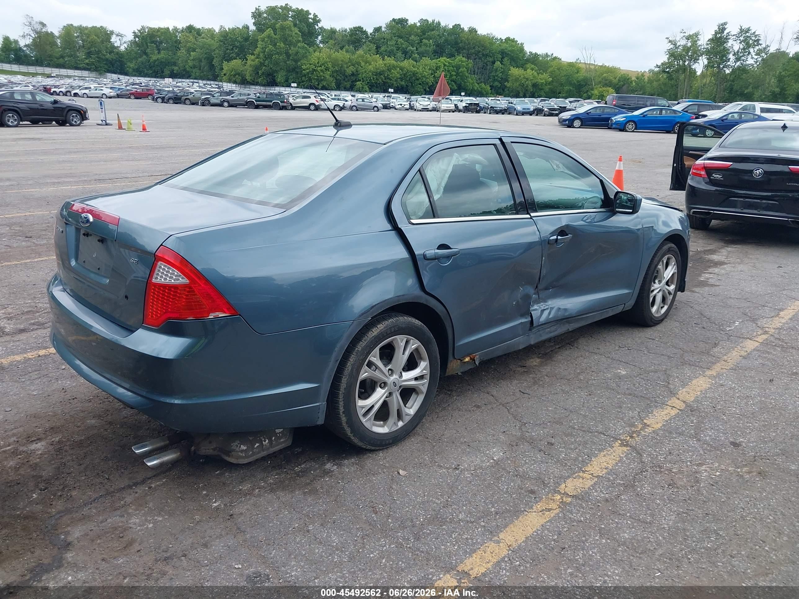 2012 Ford Fusion Se Blue vin: 3FAHP0HA1CR122999