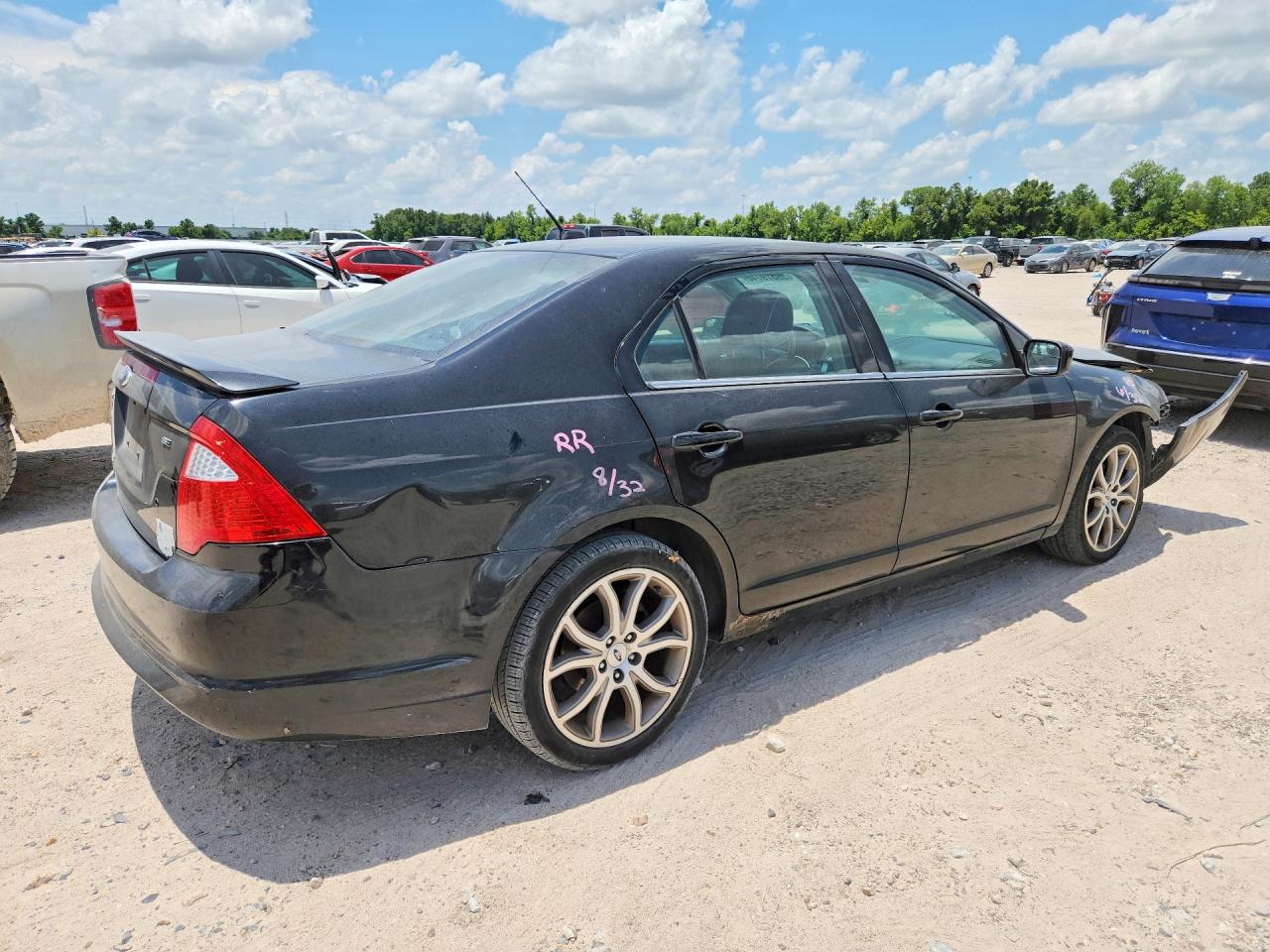 2012 Ford Fusion Se Black vin: 3FAHP0HA1CR124672