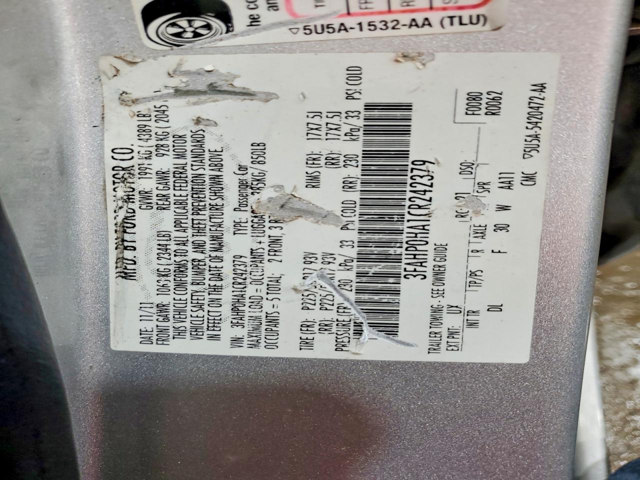2012 Ford Fusion Se Silver vin: 3FAHP0HA1CR242379