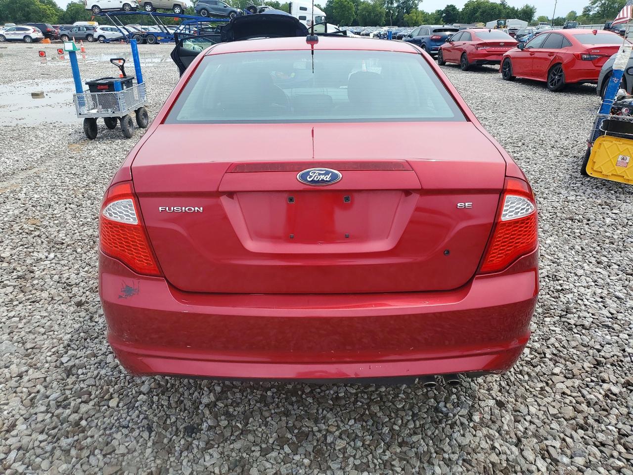 2012 Ford Fusion Se Red vin: 3FAHP0HA1CR244326
