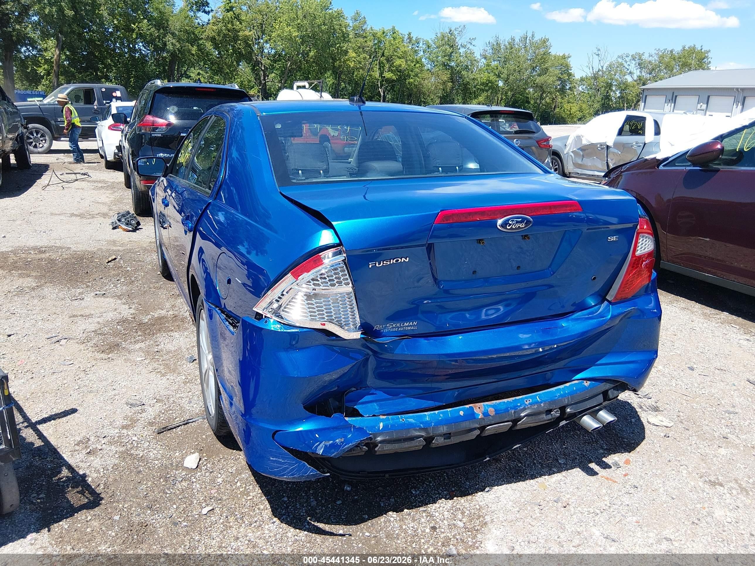 2012 Ford Fusion Se Blue vin: 3FAHP0HA1CR274491