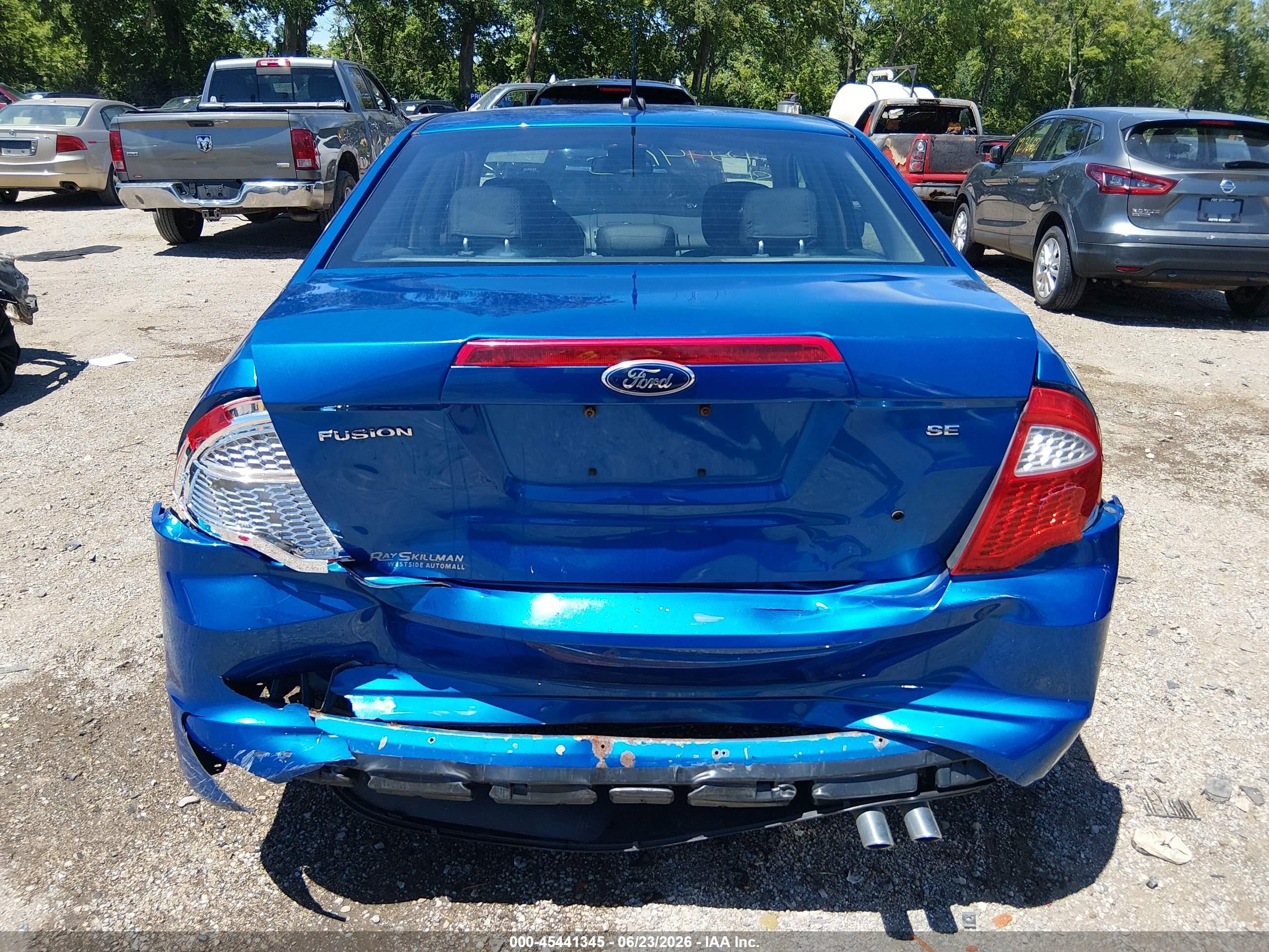 2012 Ford Fusion Se Blue vin: 3FAHP0HA1CR274491