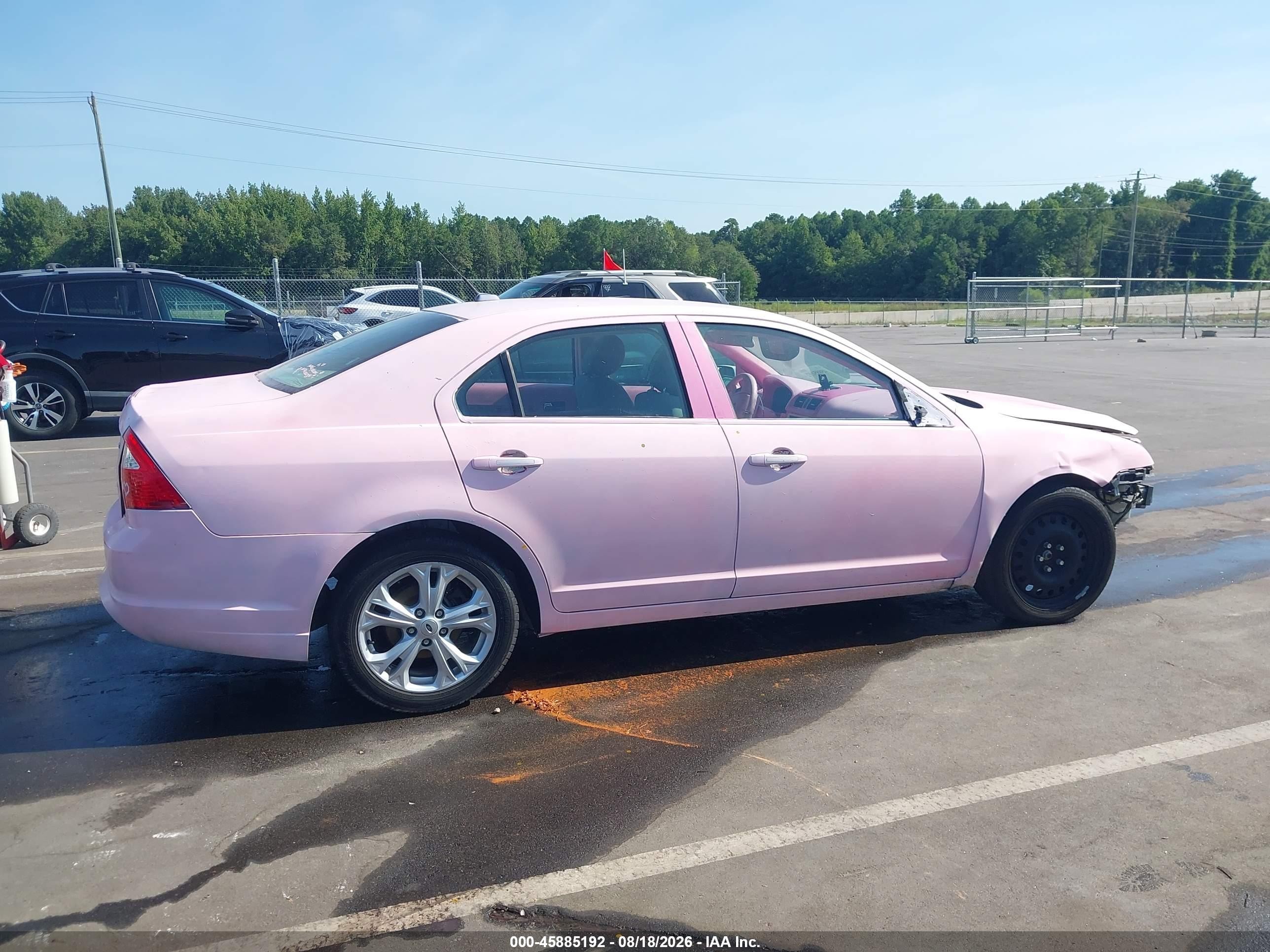 2012 Ford Fusion Se Pink vin: 3FAHP0HA1CR325276