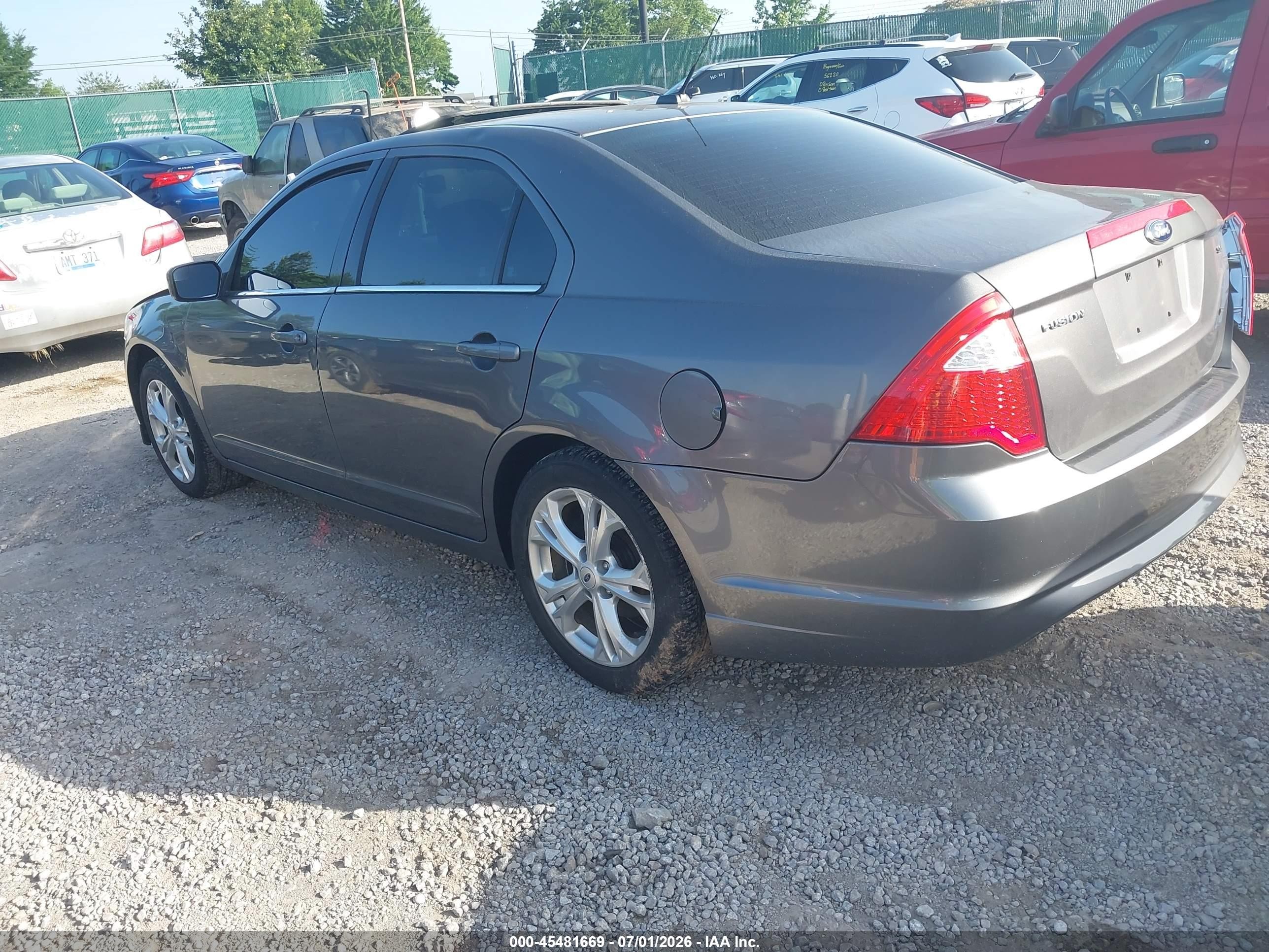 2012 Ford Fusion Se Gray vin: 3FAHP0HA1CR374624
