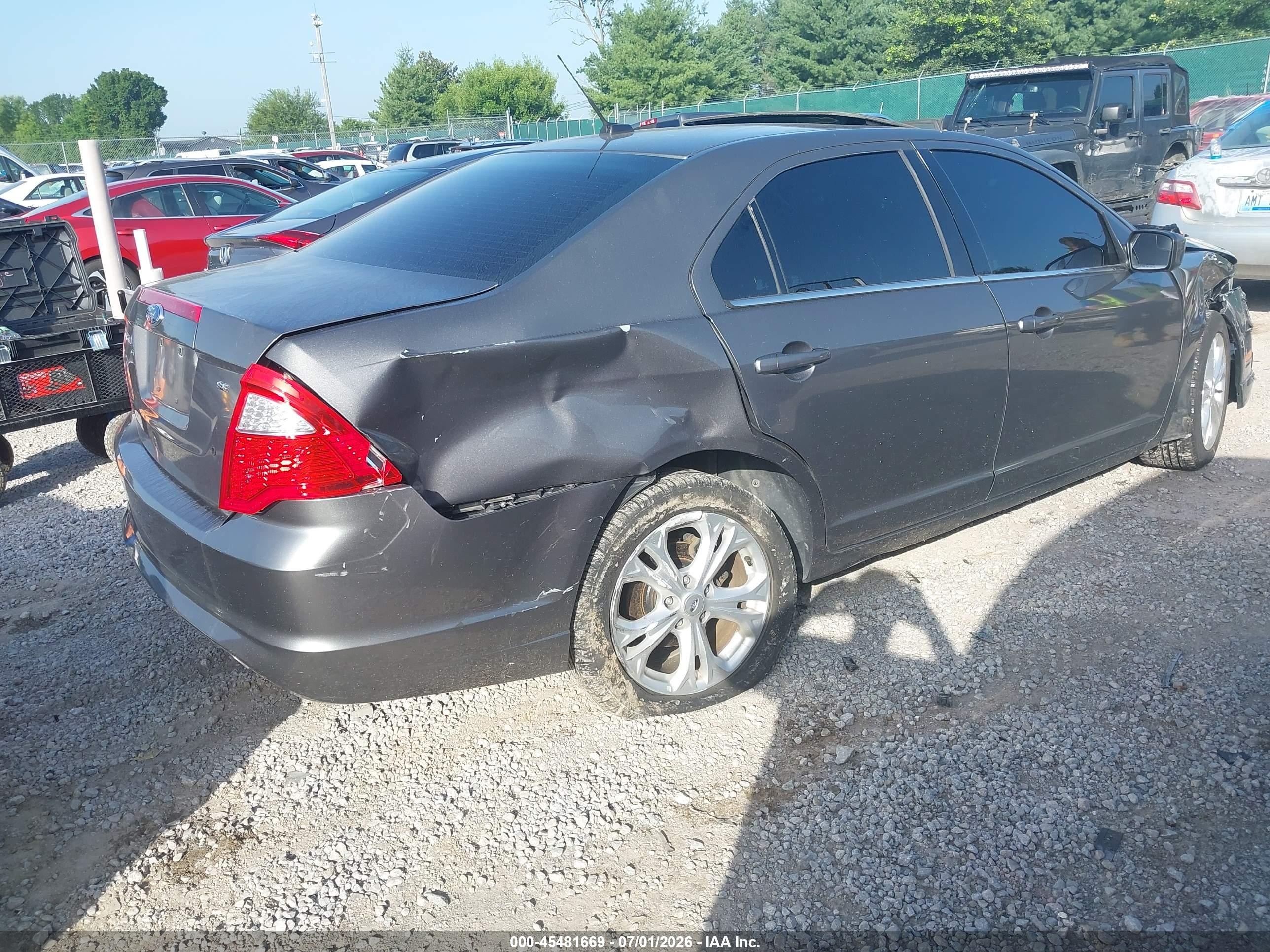 2012 Ford Fusion Se Gray vin: 3FAHP0HA1CR374624