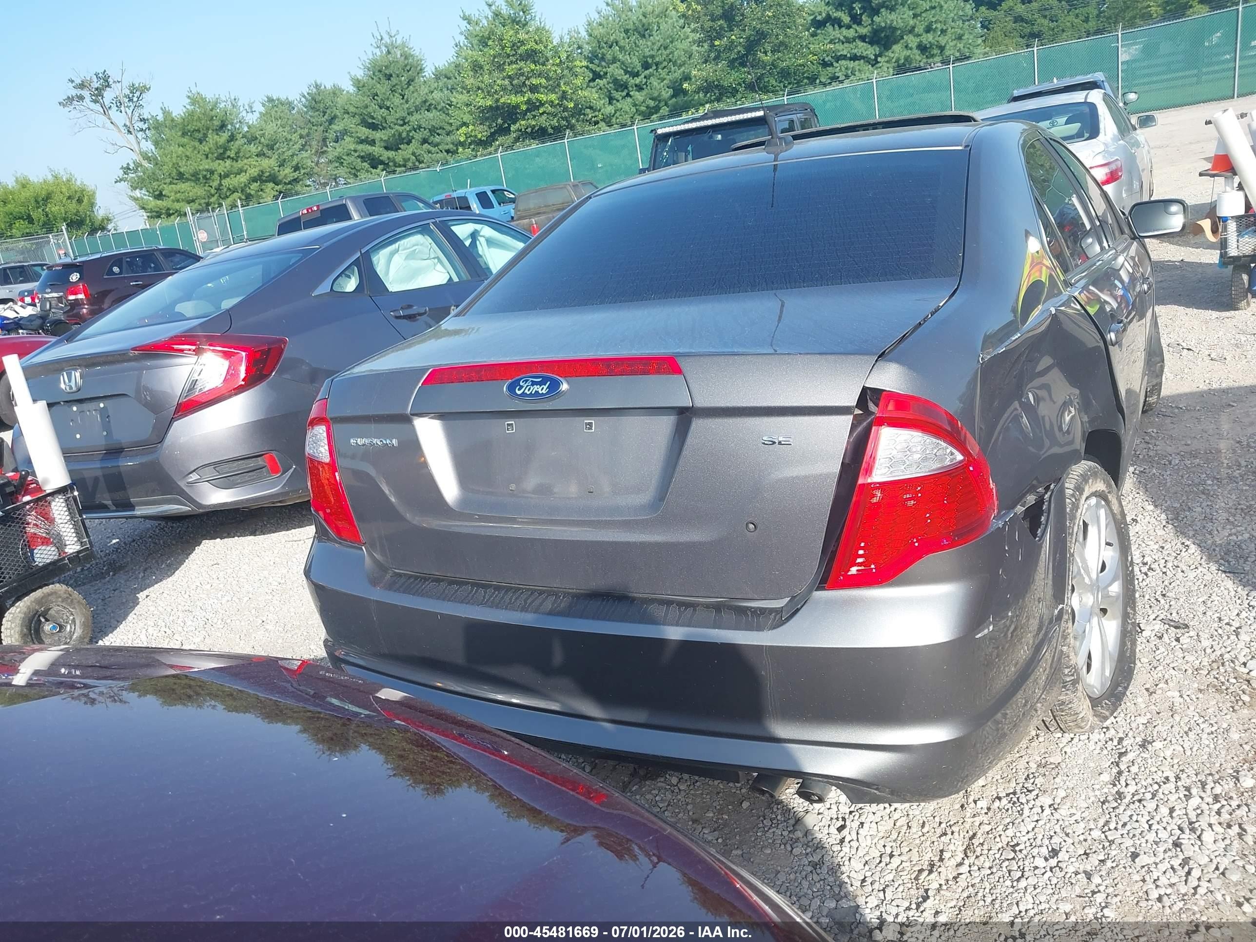 2012 Ford Fusion Se Gray vin: 3FAHP0HA1CR374624