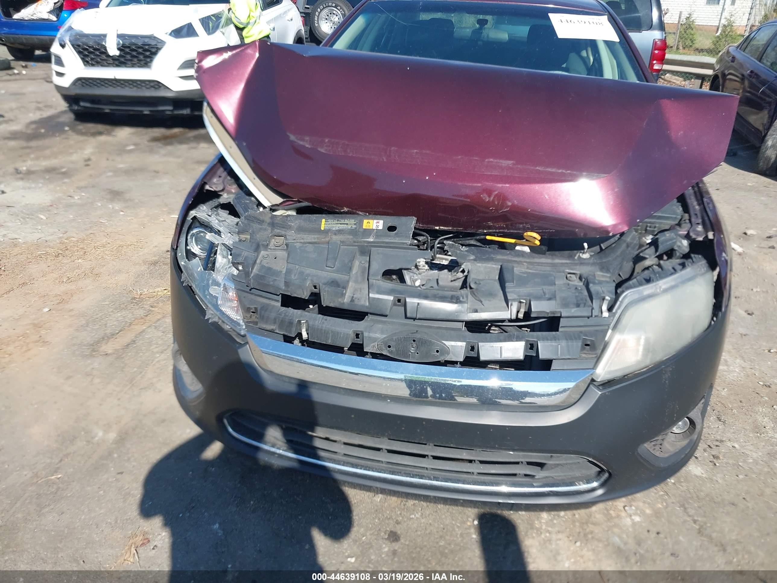 2012 Ford Fusion Se Burgundy vin: 3FAHP0HA1CR388457