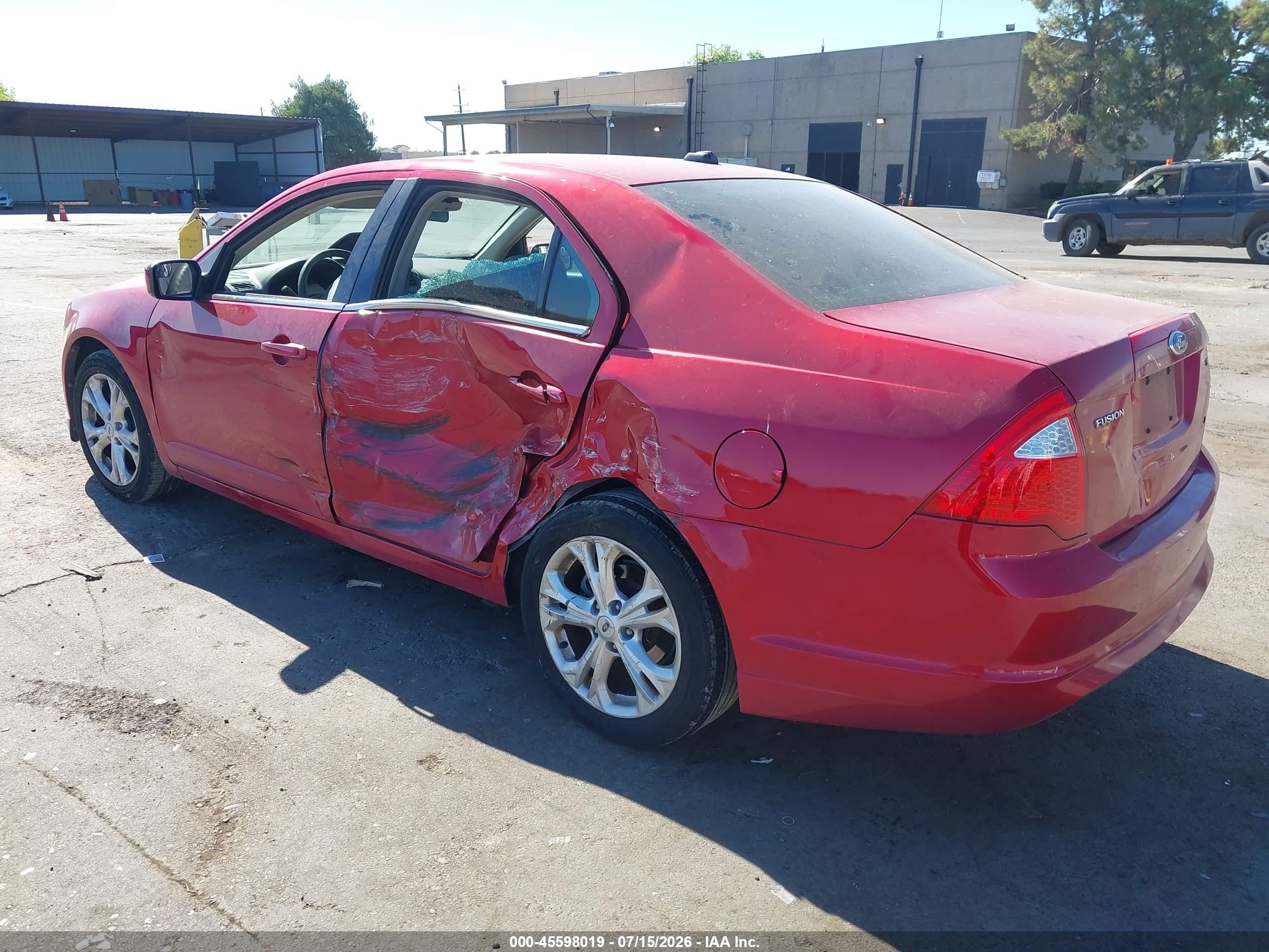 2012 Ford Fusion Se Red vin: 3FAHP0HA1CR398048