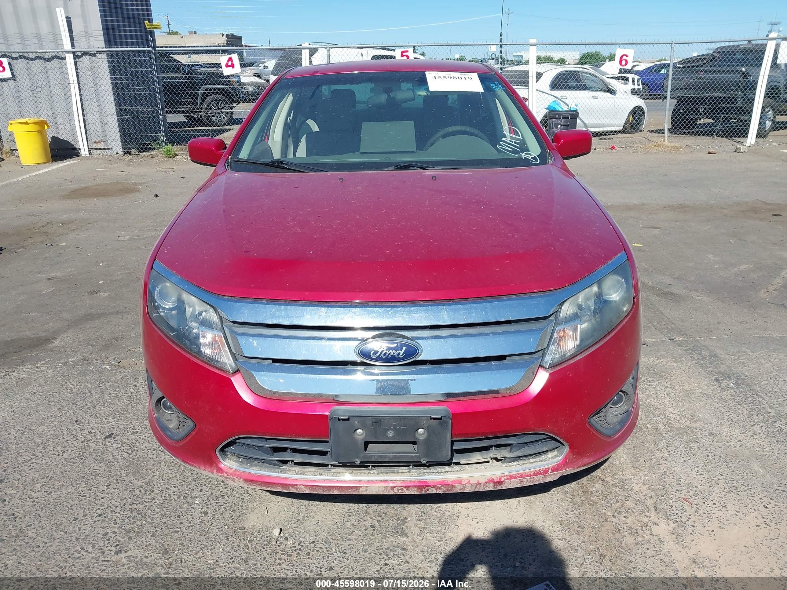 2012 Ford Fusion Se Red vin: 3FAHP0HA1CR398048