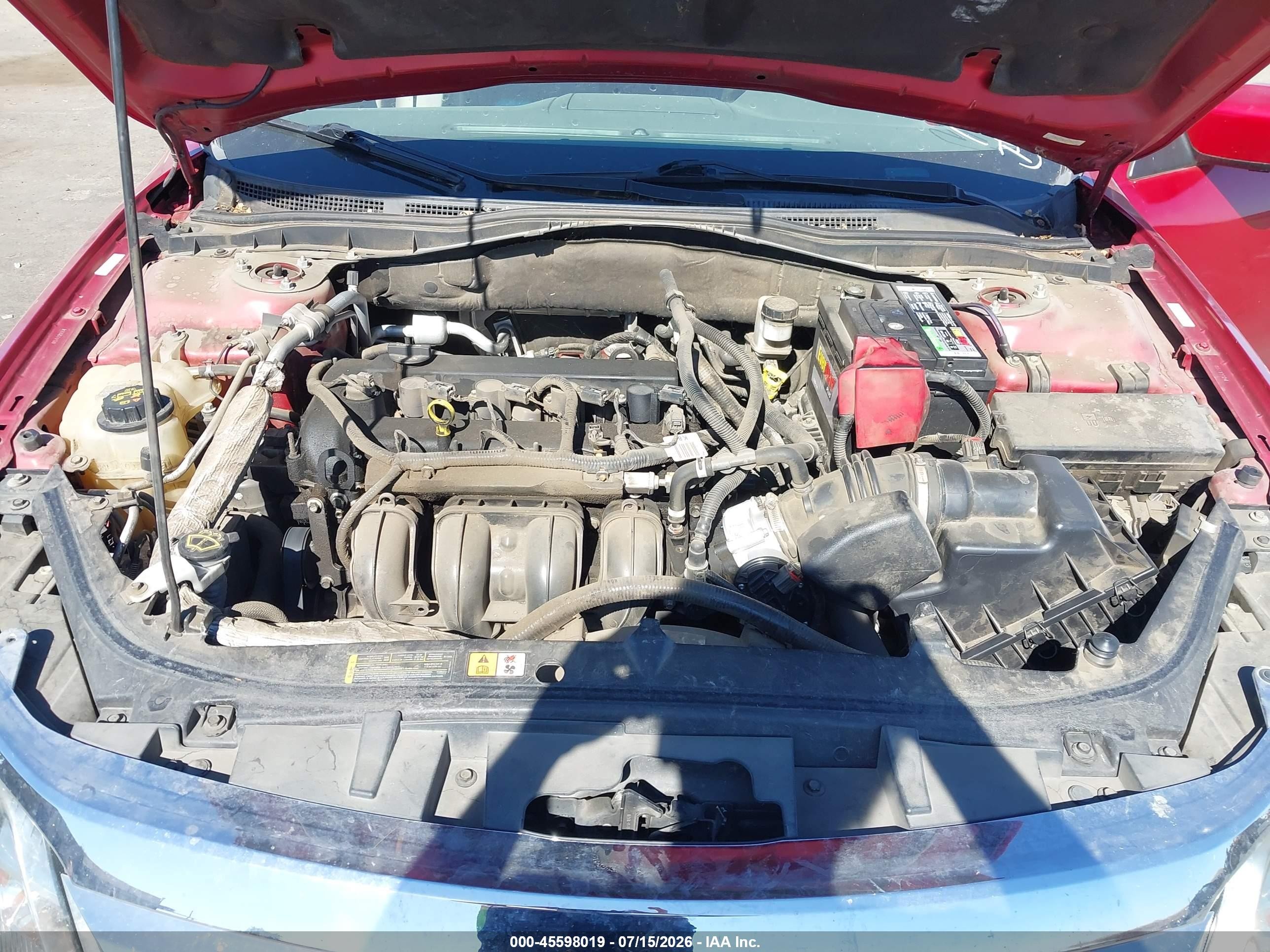 2012 Ford Fusion Se Red vin: 3FAHP0HA1CR398048