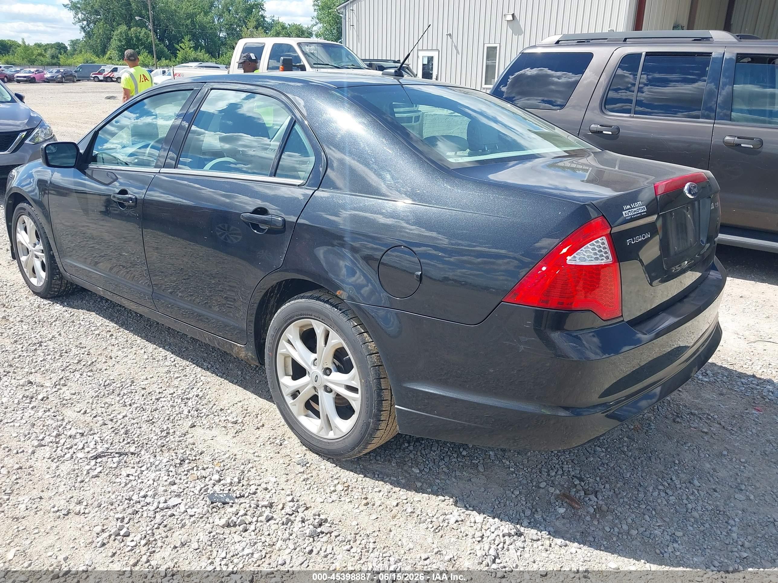 2012 Ford Fusion Se Black vin: 3FAHP0HA1CR446793