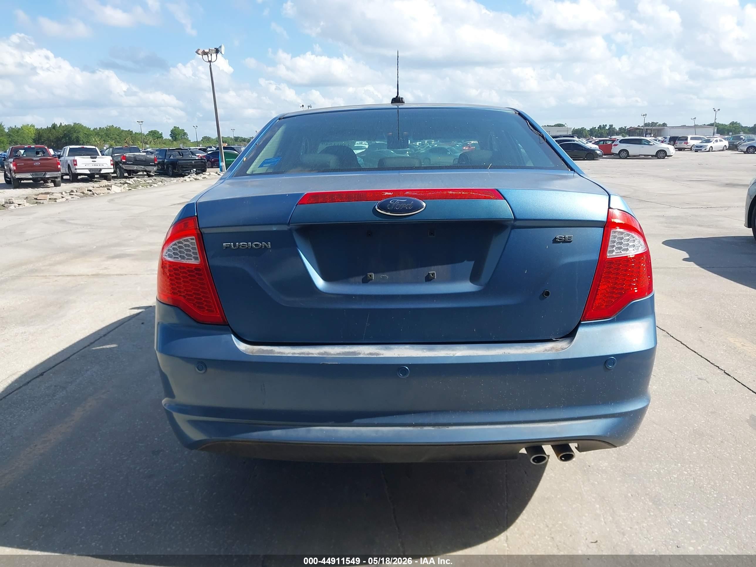 2010 Ford Fusion Se Blue vin: 3FAHP0HA2AR246731