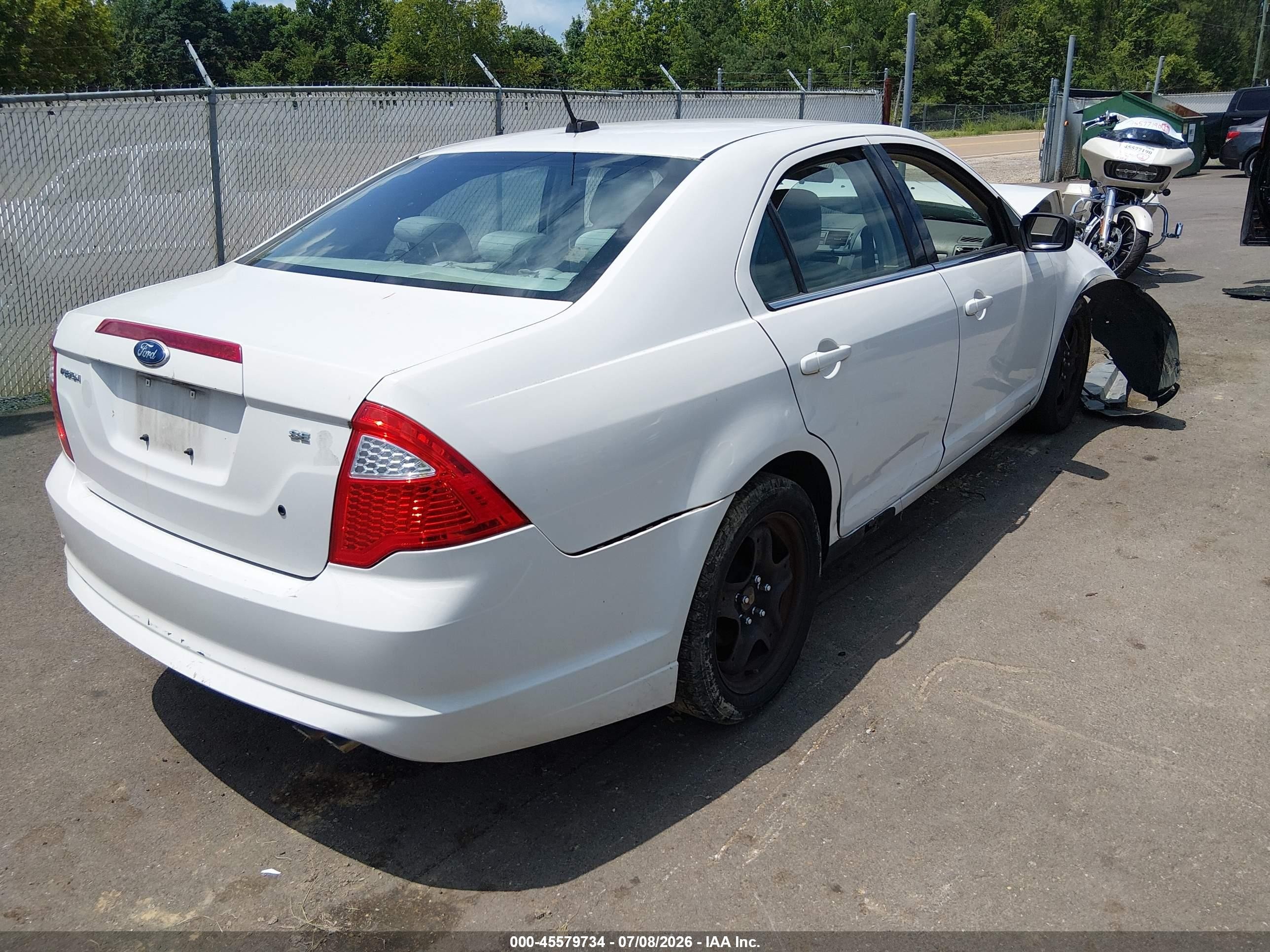 2010 Ford Fusion Se Белый vin: 3FAHP0HA2AR356890