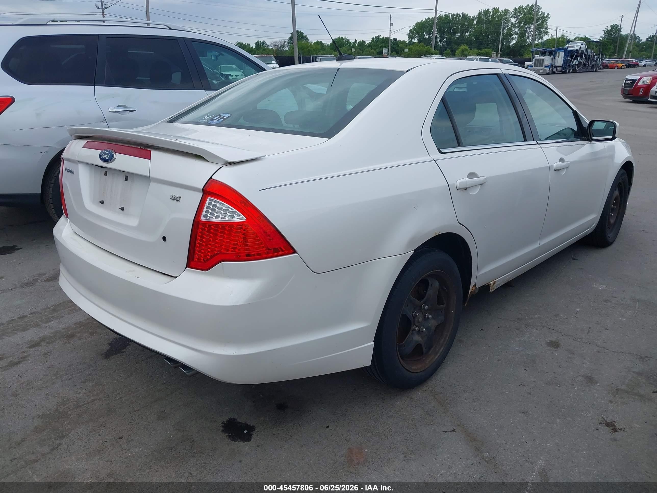 2010 Ford Fusion Se White vin: 3FAHP0HA2AR428252