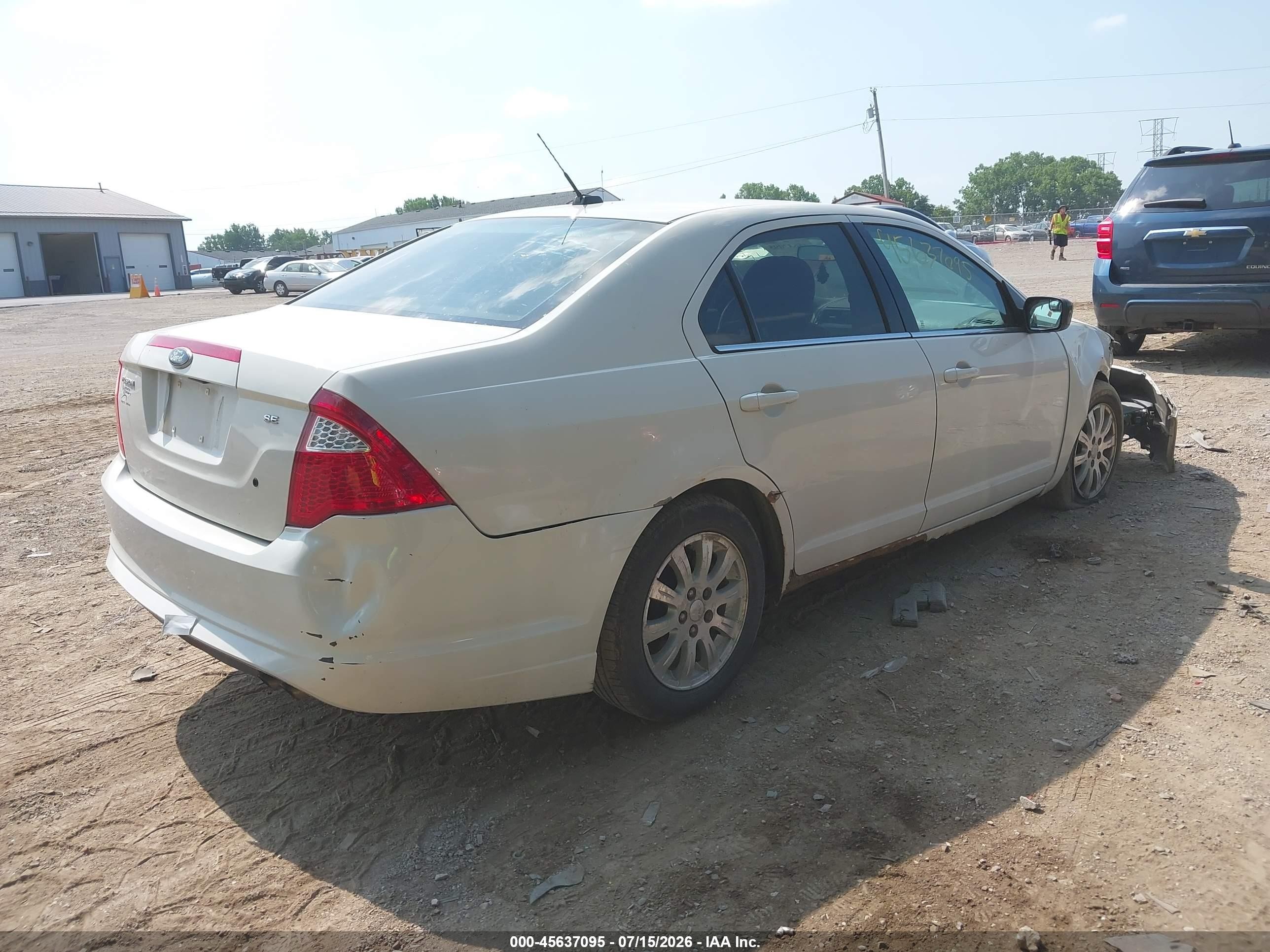 2011 Ford Fusion Se White vin: 3FAHP0HA2BR100413