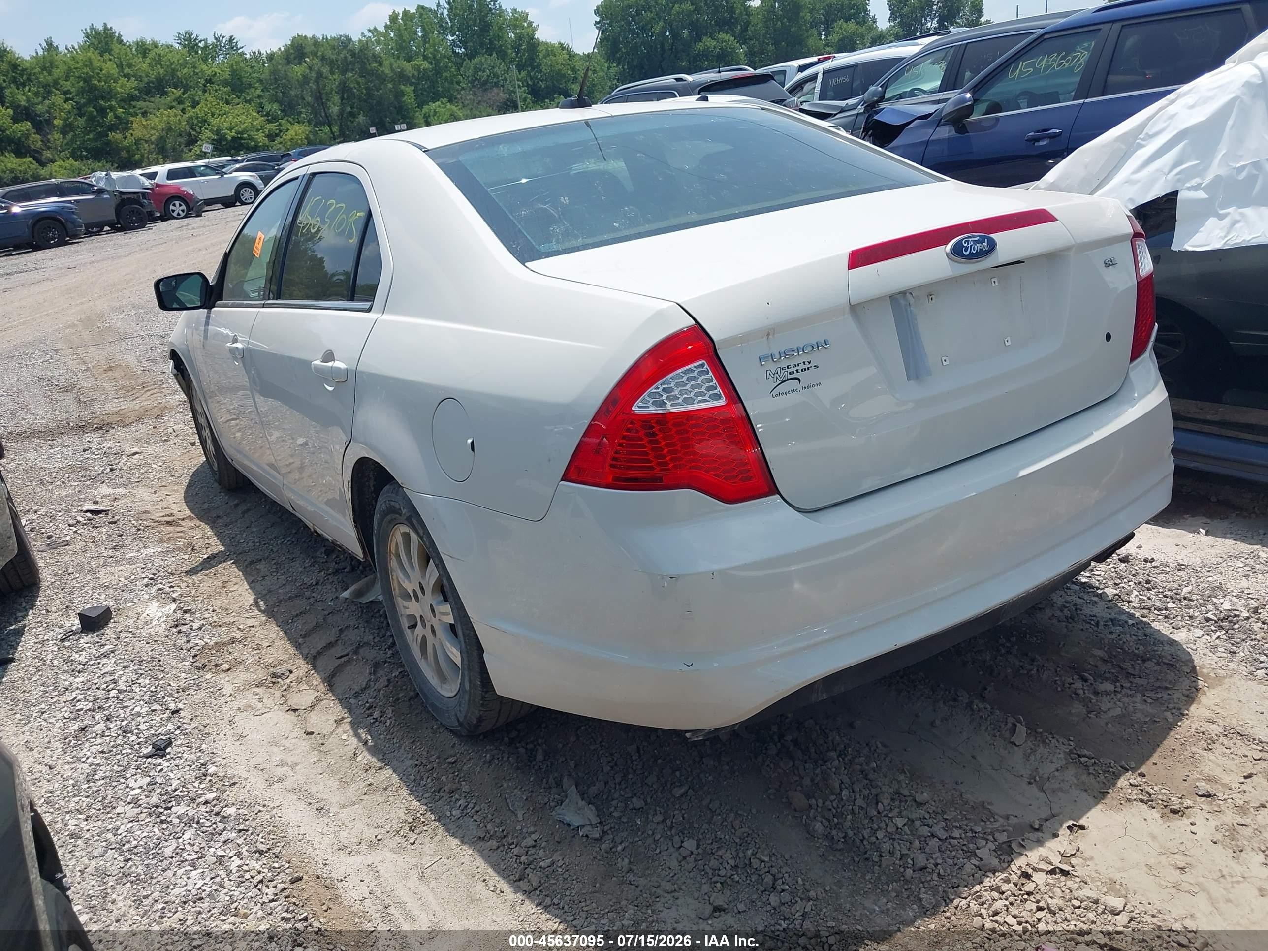 2011 Ford Fusion Se White vin: 3FAHP0HA2BR100413