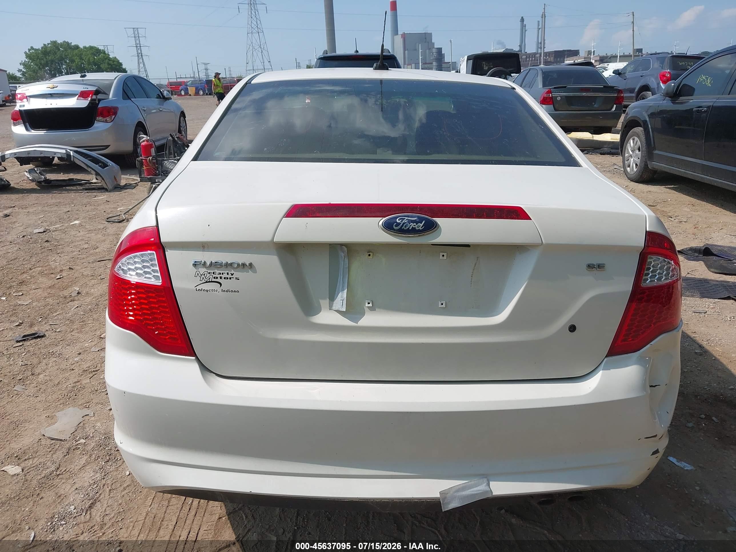 2011 Ford Fusion Se White vin: 3FAHP0HA2BR100413