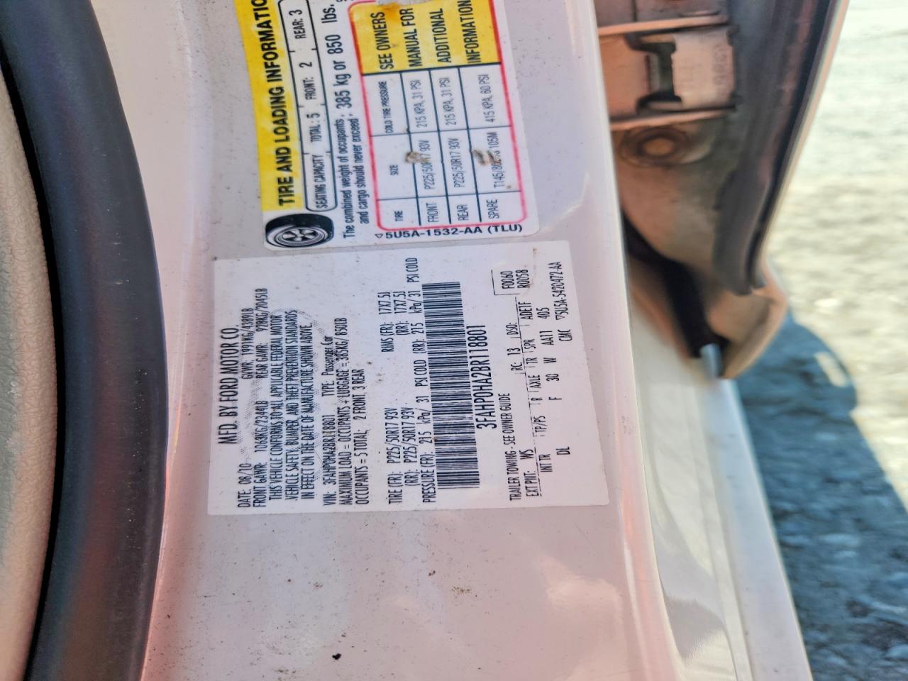 2011 Ford Fusion Se Белый vin: 3FAHP0HA2BR118801