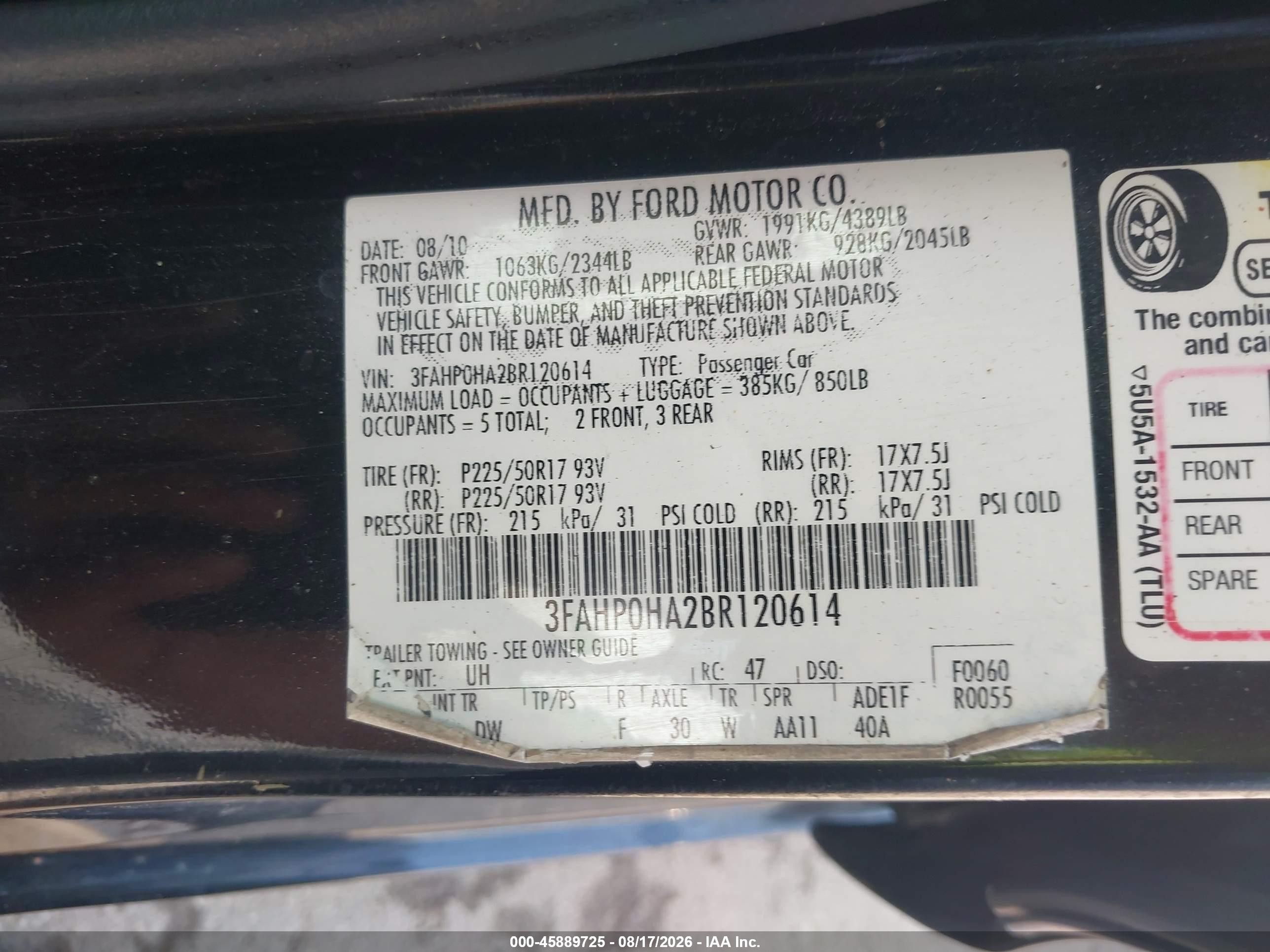 2011 Ford Fusion Se Черный vin: 3FAHP0HA2BR120614