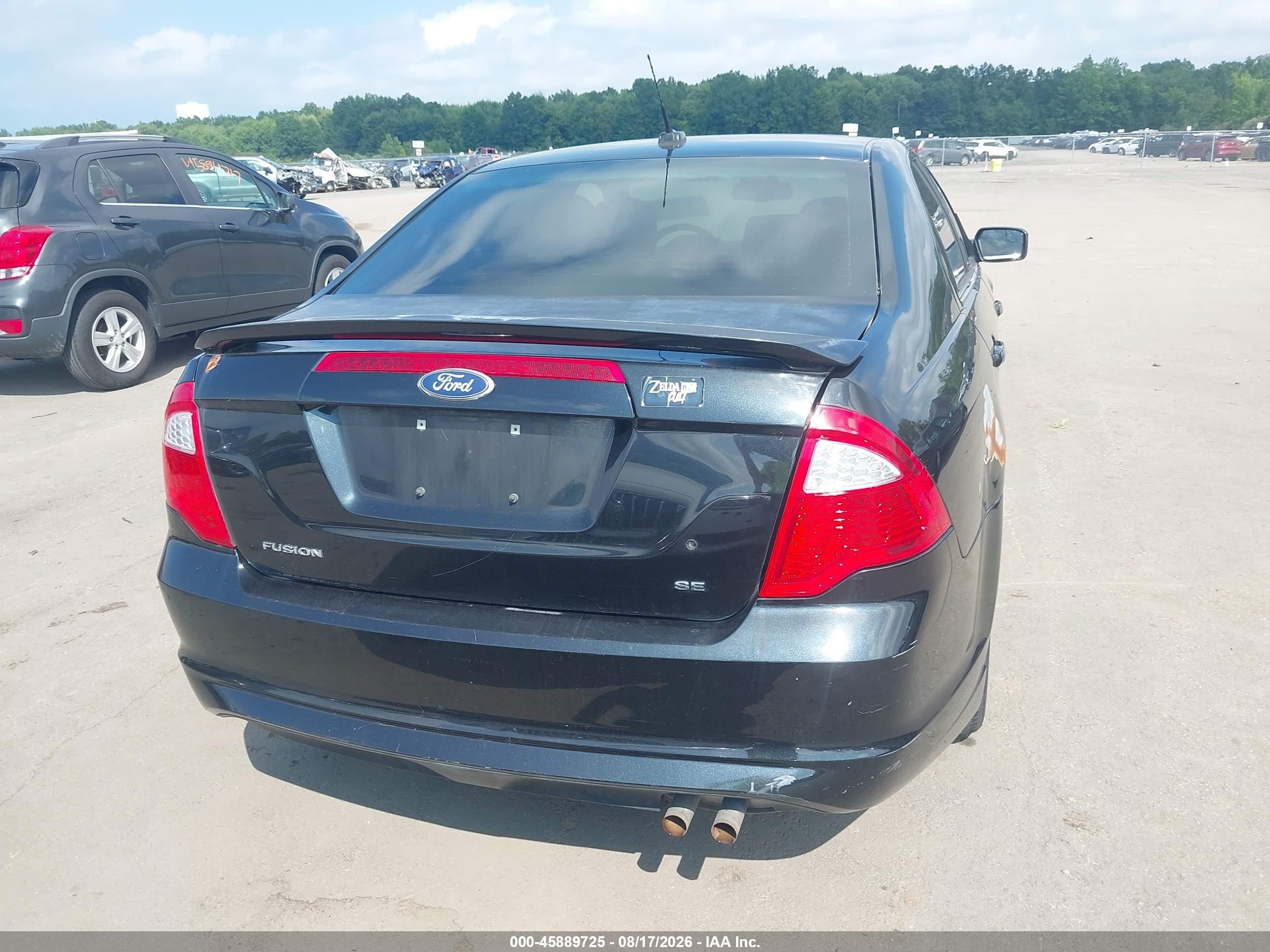2011 Ford Fusion Se Черный vin: 3FAHP0HA2BR120614