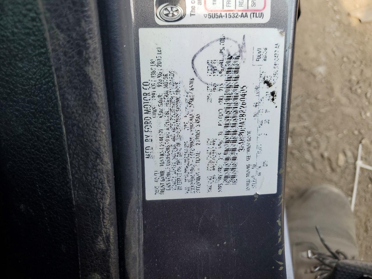 2011 Ford Fusion Se Gray vin: 3FAHP0HA2BR260405