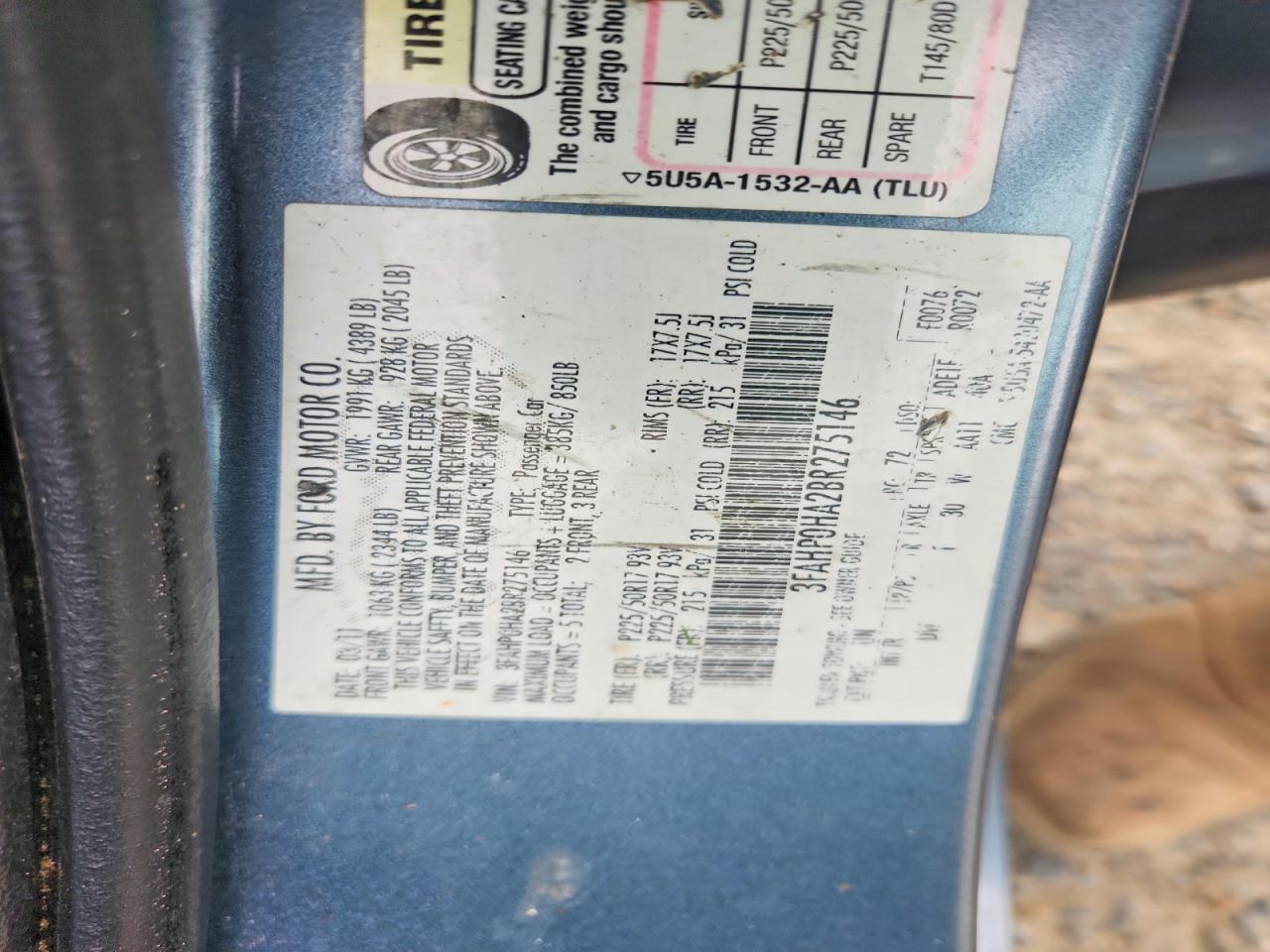 2011 Ford Fusion Se Синий vin: 3FAHP0HA2BR275146