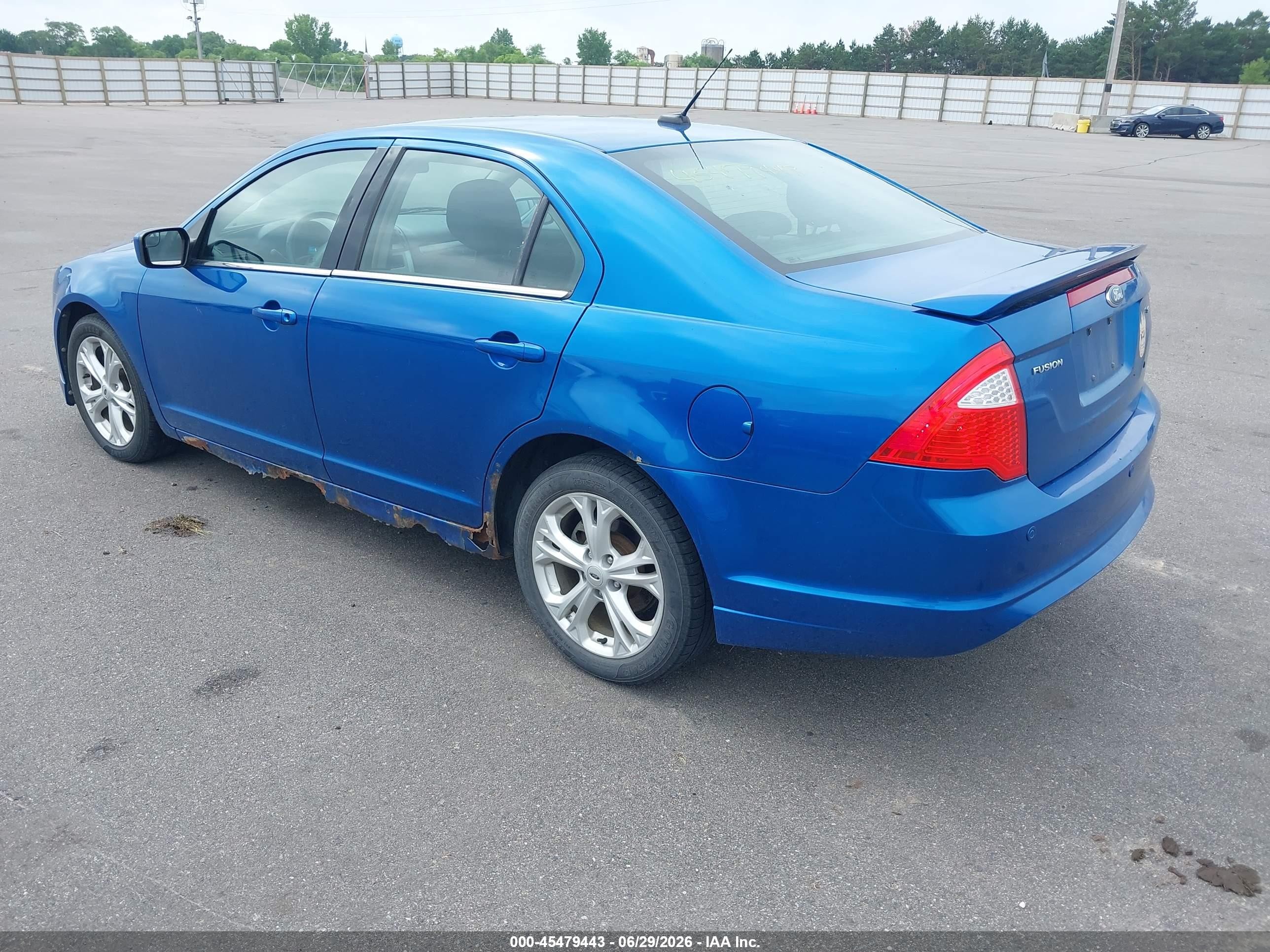 2012 Ford Fusion Se Blue vin: 3FAHP0HA2CR125054