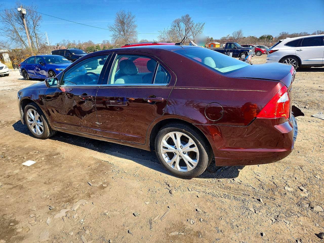 2012 Ford Fusion Se Burgundy vin: 3FAHP0HA2CR140489