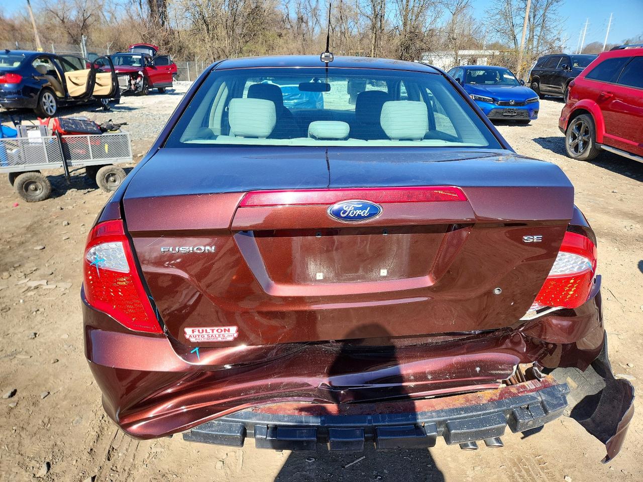 2012 Ford Fusion Se Burgundy vin: 3FAHP0HA2CR140489