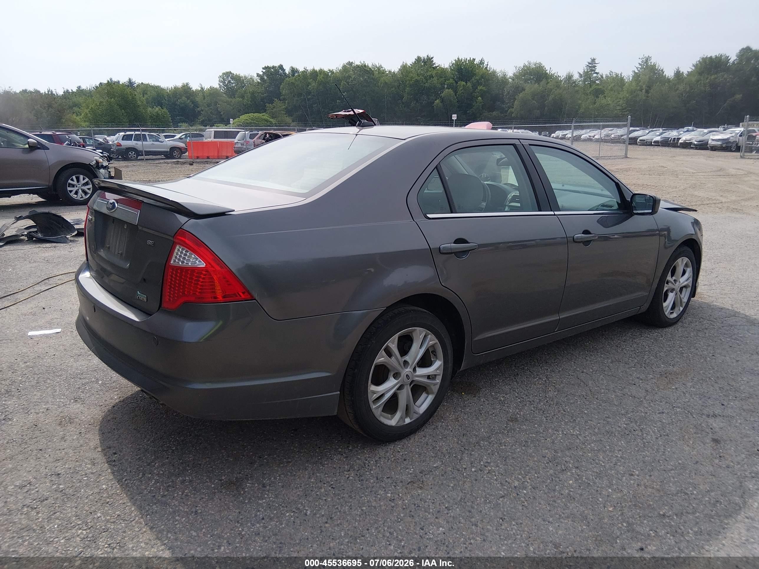 2012 Ford Fusion Se Серый vin: 3FAHP0HA2CR145577