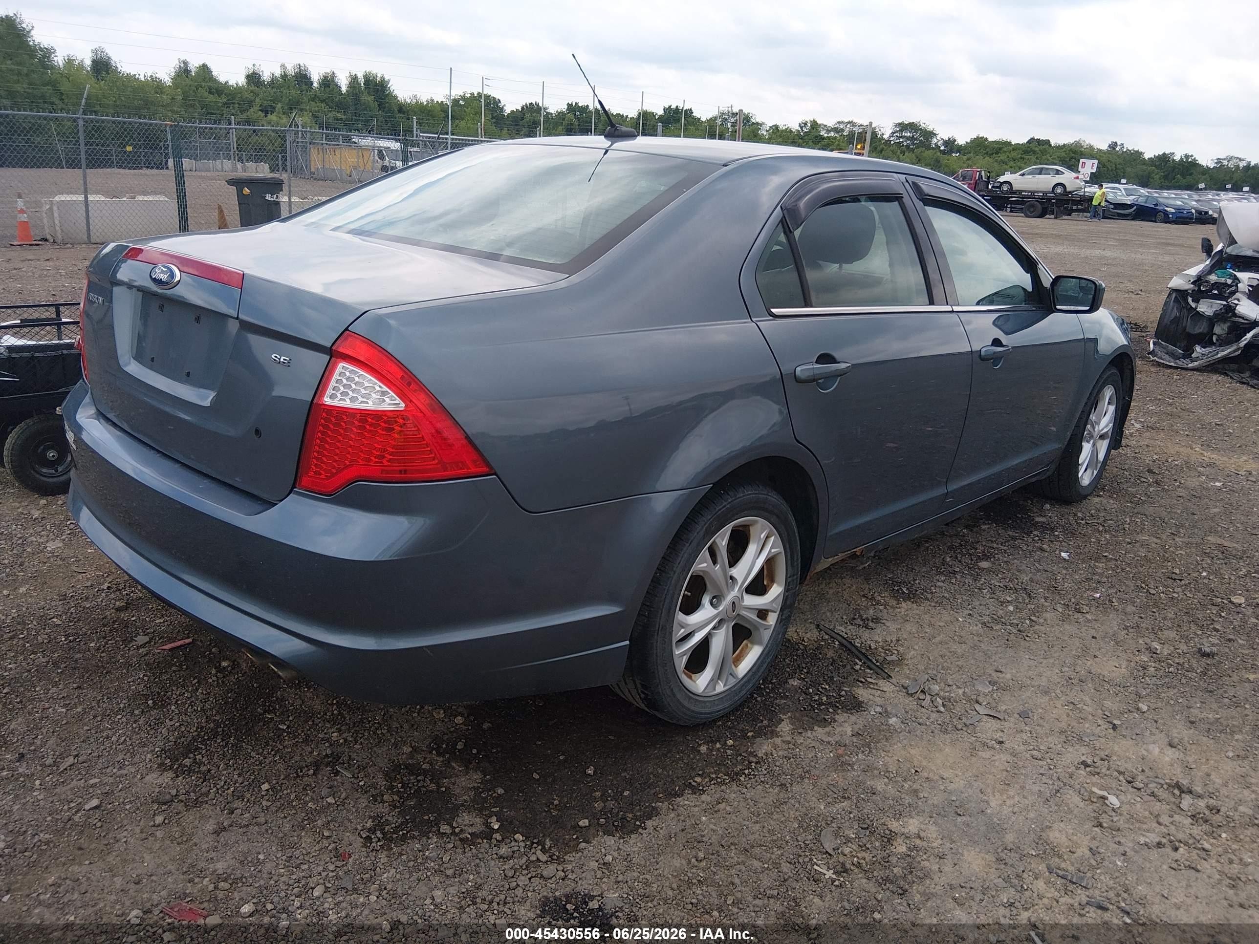 2012 Ford Fusion Se Blue vin: 3FAHP0HA2CR158507
