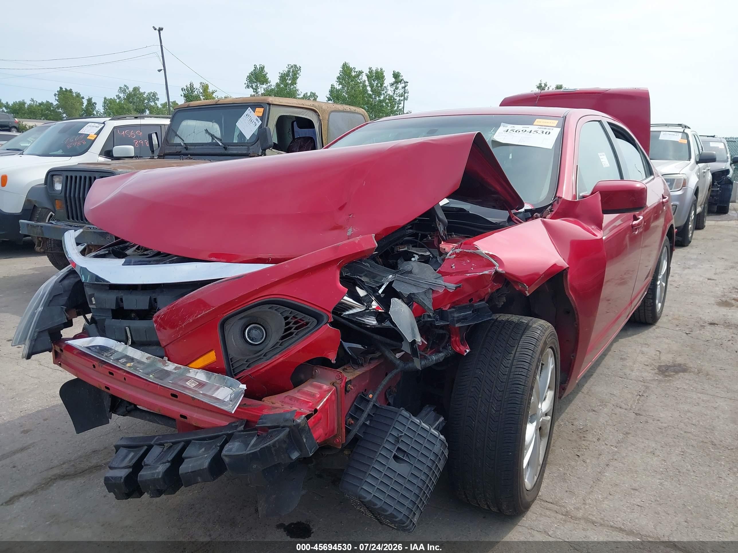 2012 Ford Fusion Se Red vin: 3FAHP0HA2CR174948
