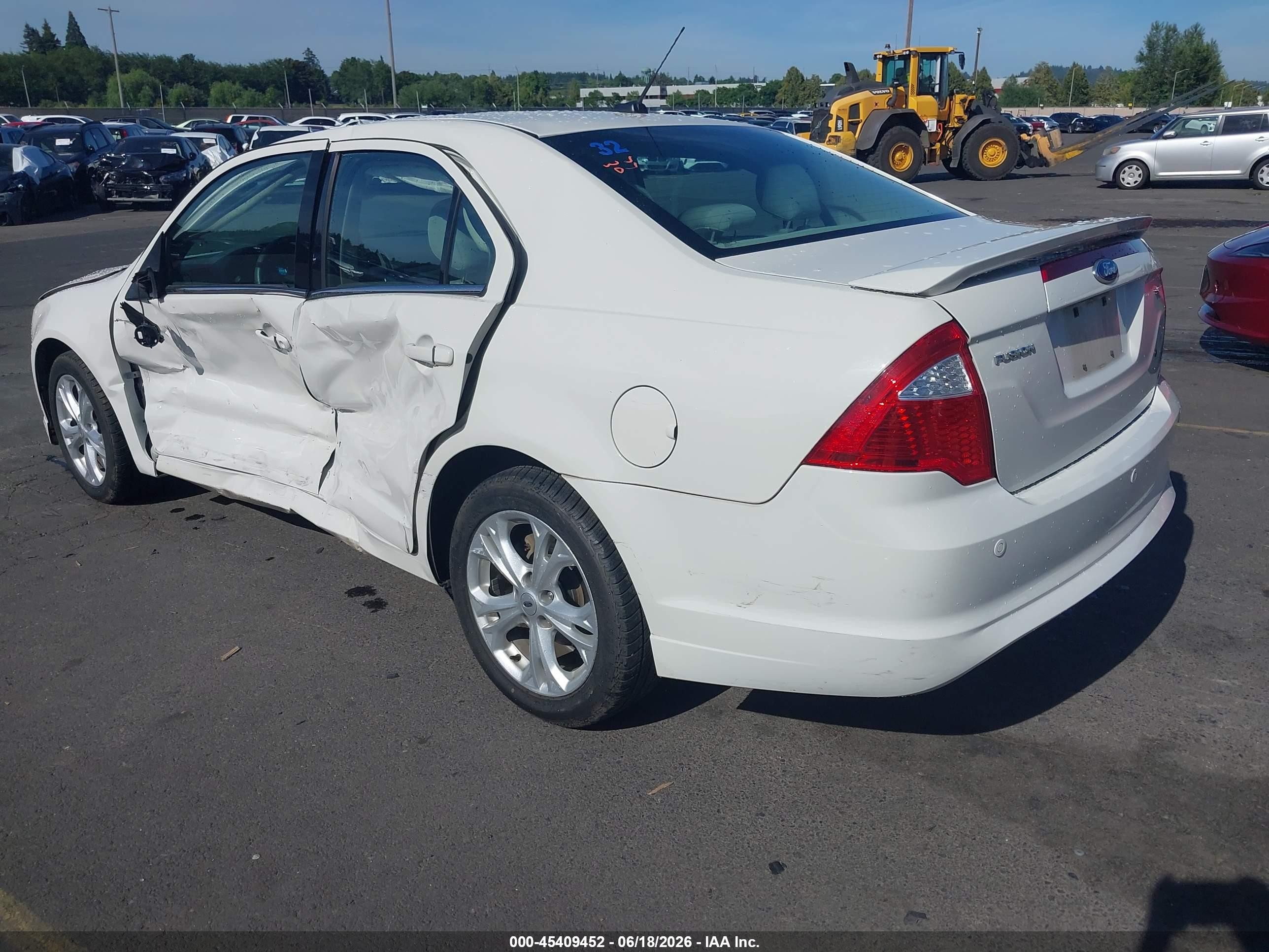 2012 Ford Fusion Se White vin: 3FAHP0HA2CR176991