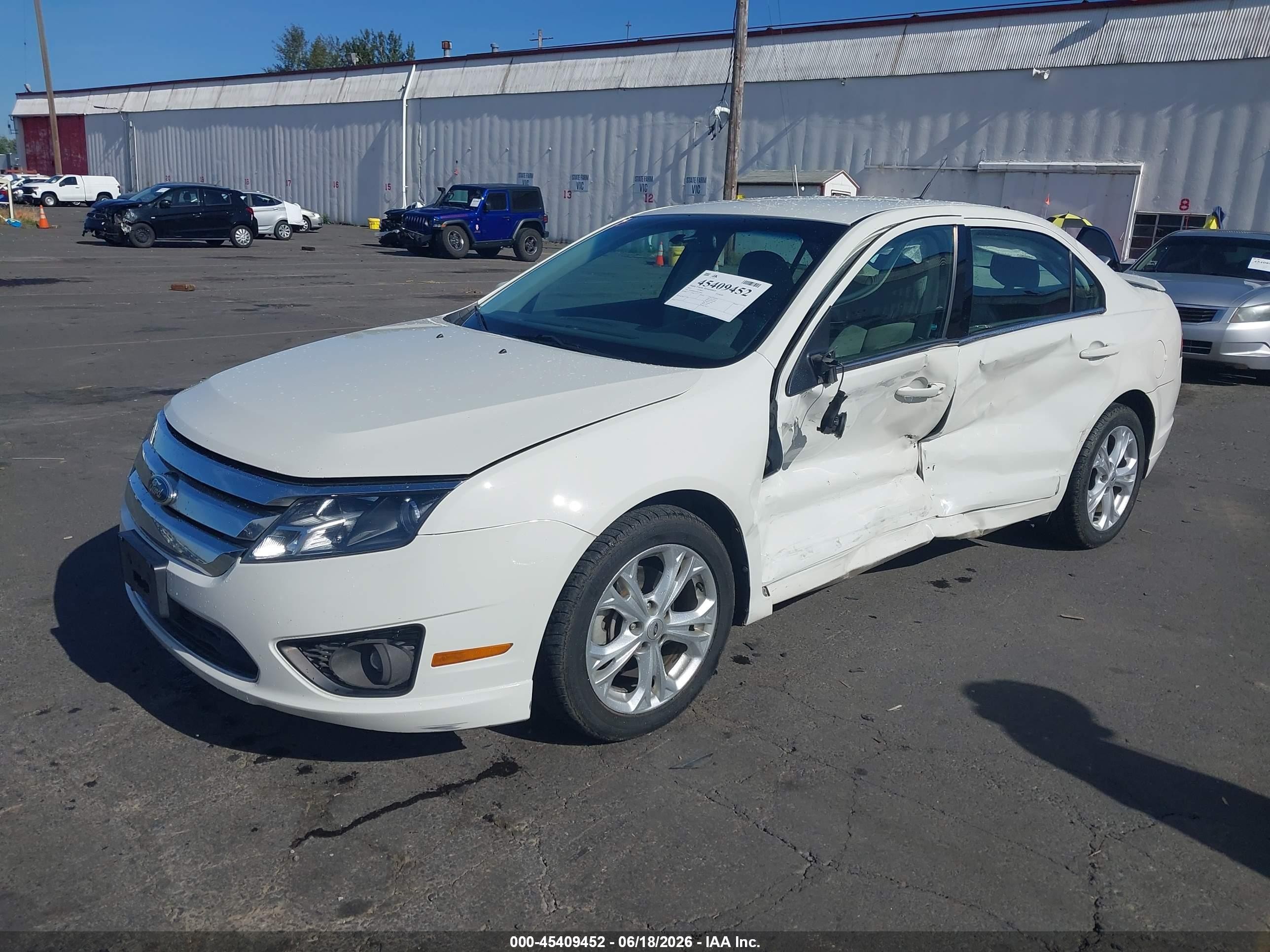 2012 Ford Fusion Se White vin: 3FAHP0HA2CR176991