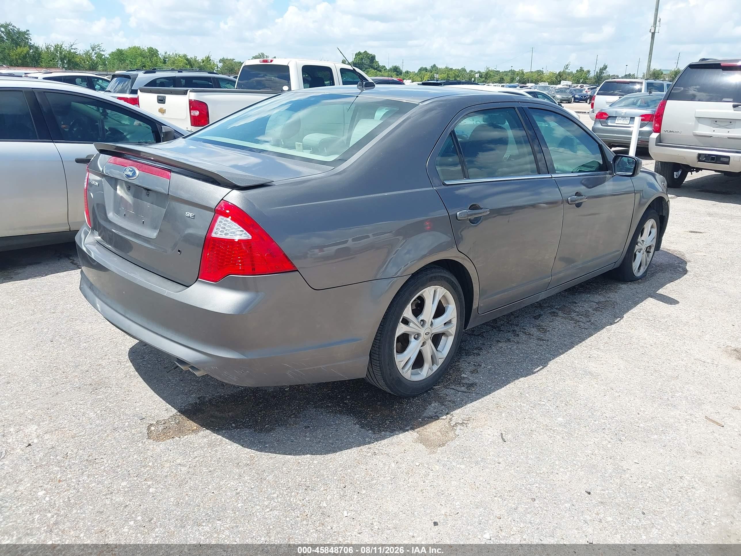 2012 Ford Fusion Se Gray vin: 3FAHP0HA2CR186419