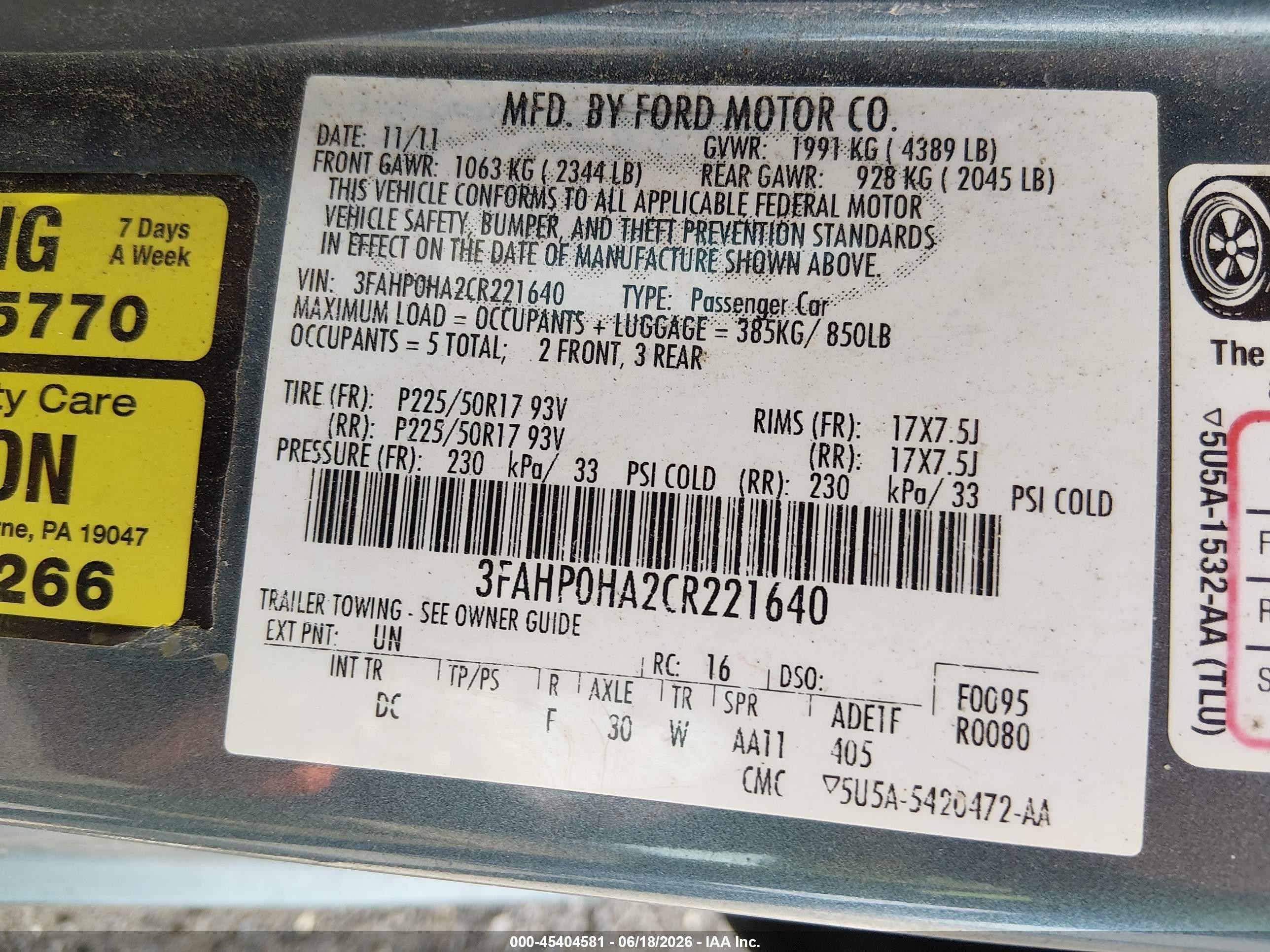 2012 Ford Fusion Se Light Blue vin: 3FAHP0HA2CR221640