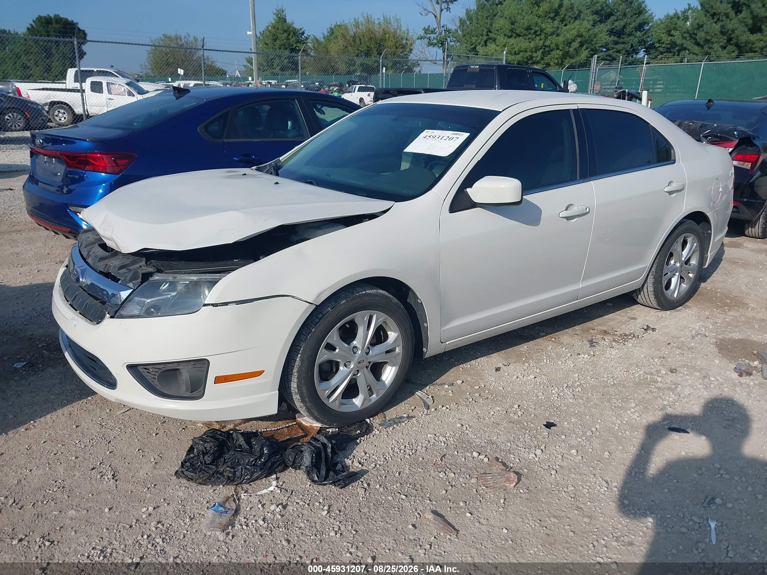 2012 Ford Fusion Se White vin: 3FAHP0HA2CR319714