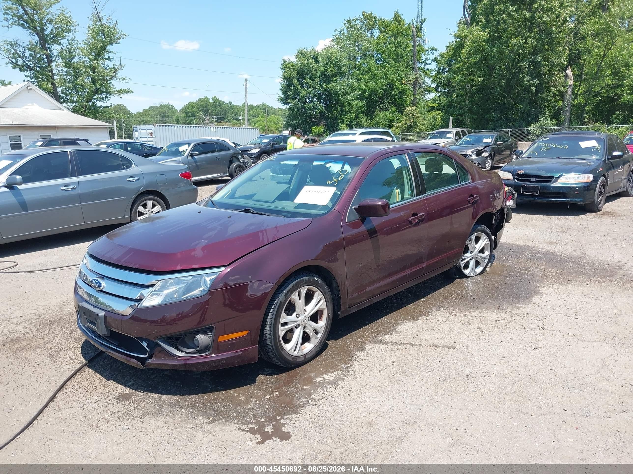 2012 Ford Fusion Se Purple vin: 3FAHP0HA2CR373384
