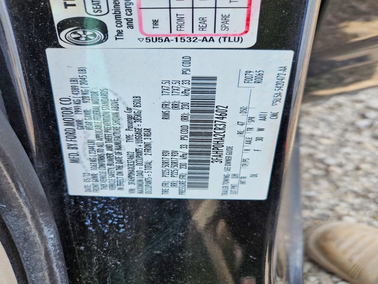 2012 Ford Fusion Se Black vin: 3FAHP0HA2CR374602