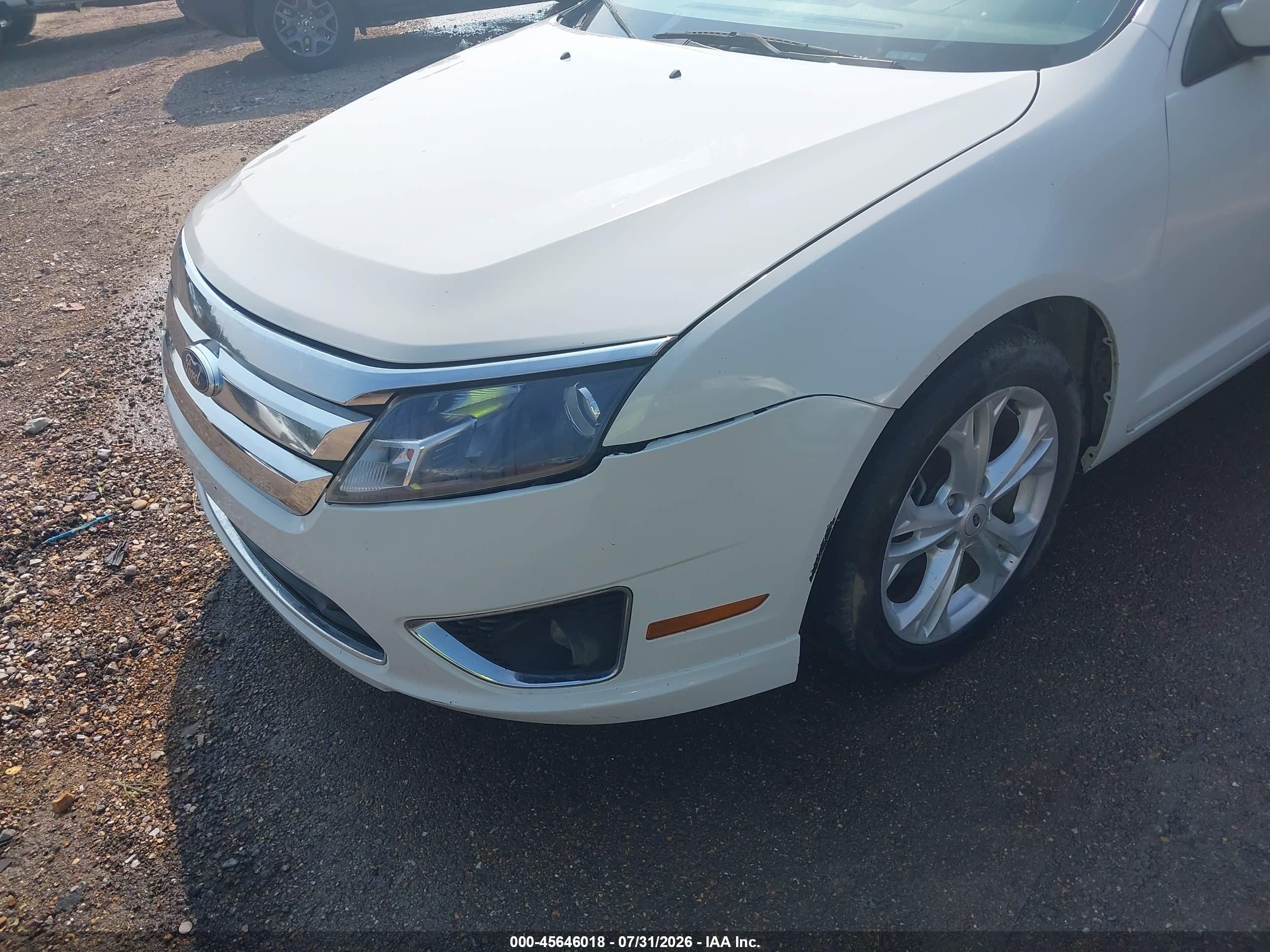 2012 Ford Fusion Se White vin: 3FAHP0HA2CR379752