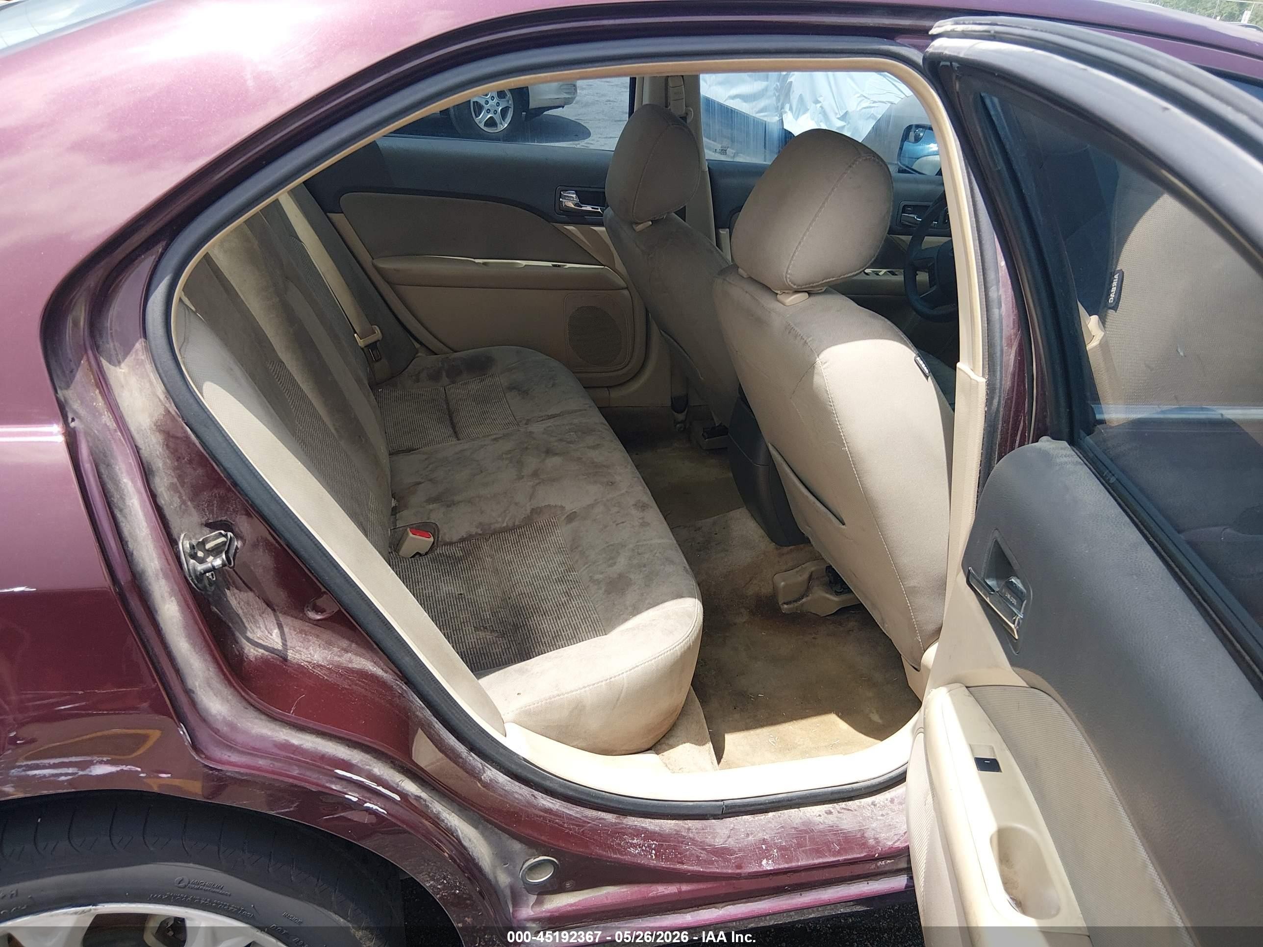 2012 Ford Fusion Se Burgundy vin: 3FAHP0HA2CR419893