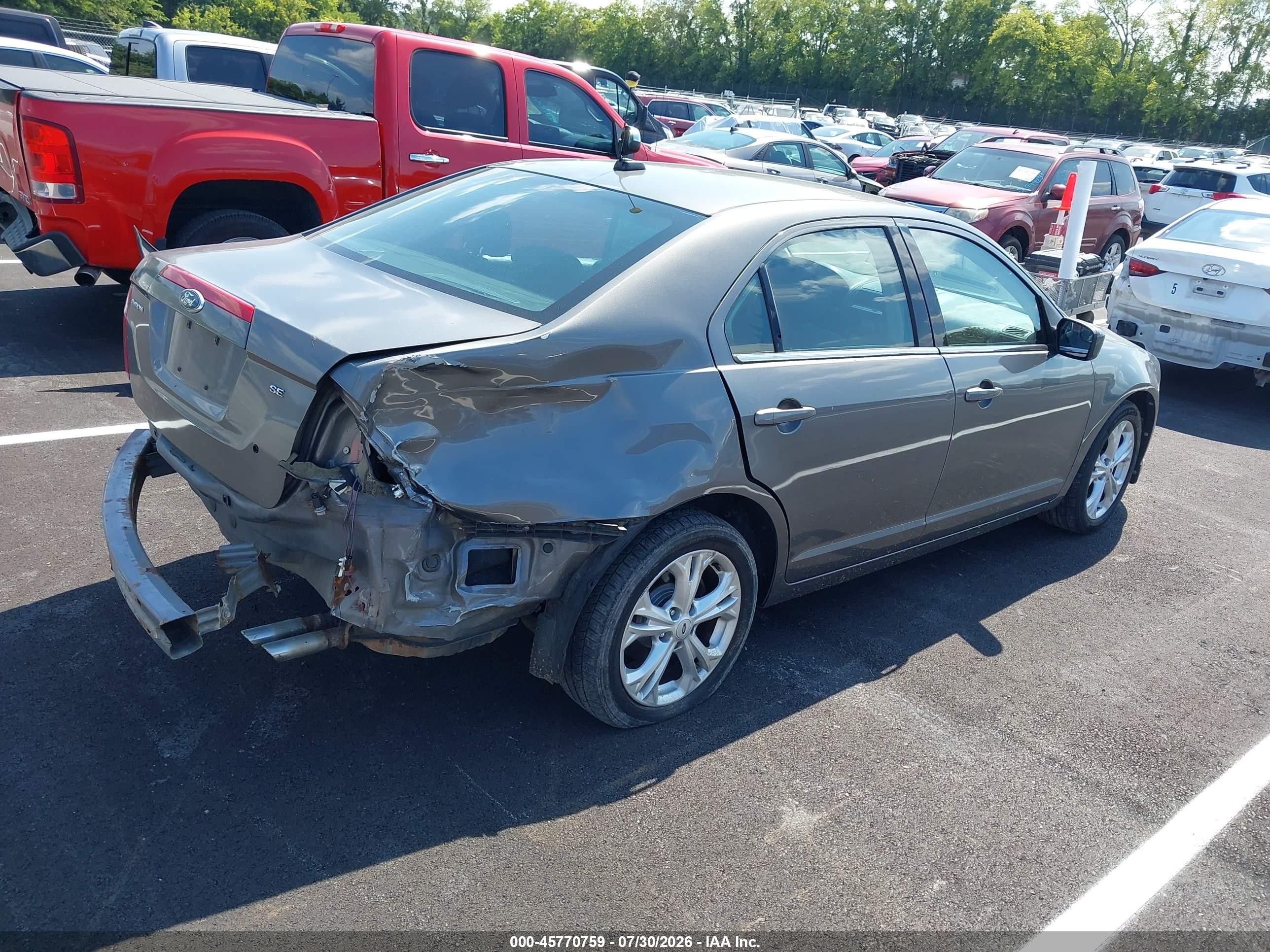 2012 Ford Fusion Se Gray vin: 3FAHP0HA2CR428044